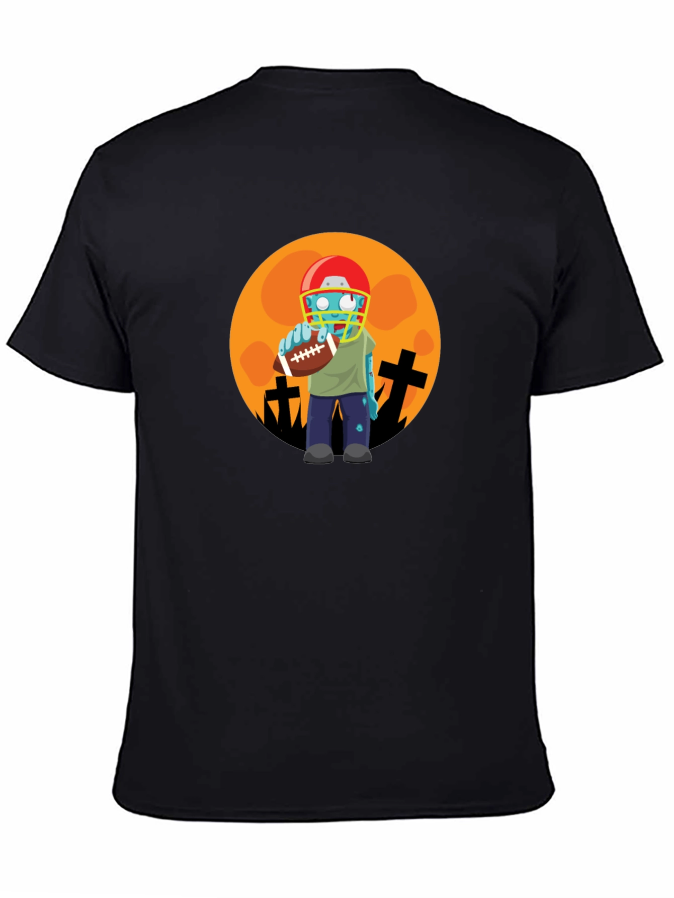 Zombie Football Player Halloween T-Shirt
