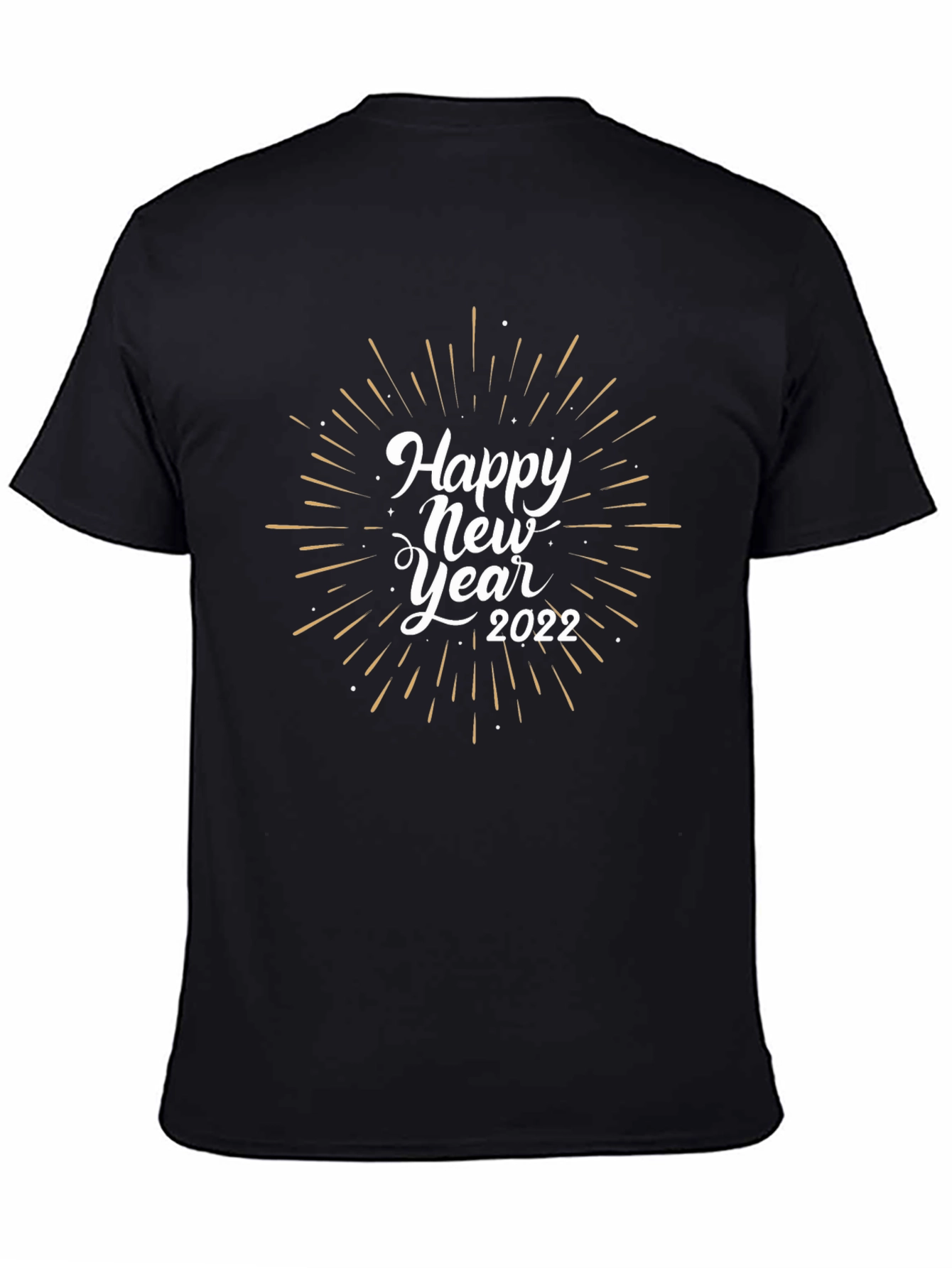 Happy New Year 2022 Graphic Black Tee