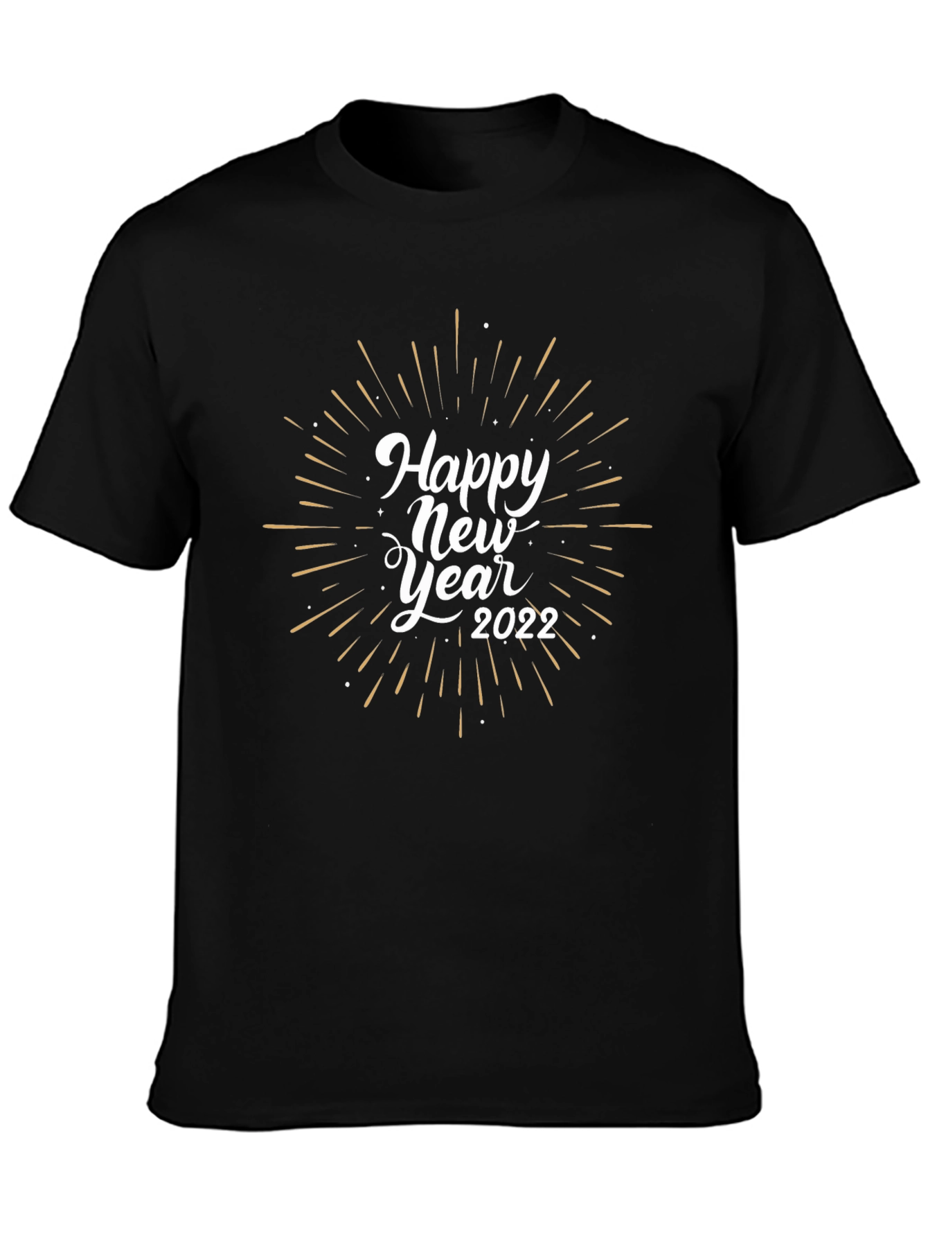 Happy New Year 2022 Graphic Black Tee