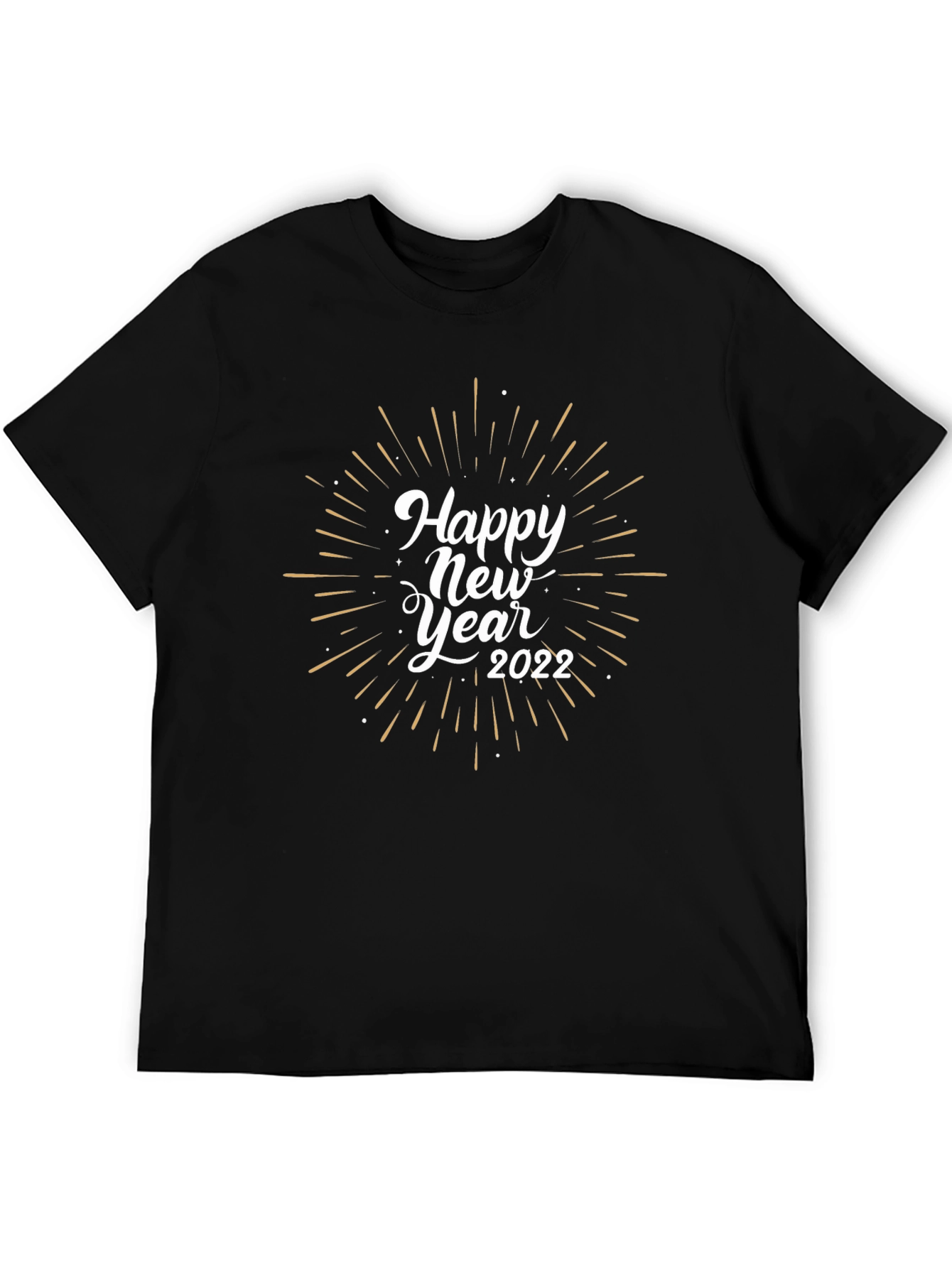 Happy New Year 2022 Graphic Black Tee