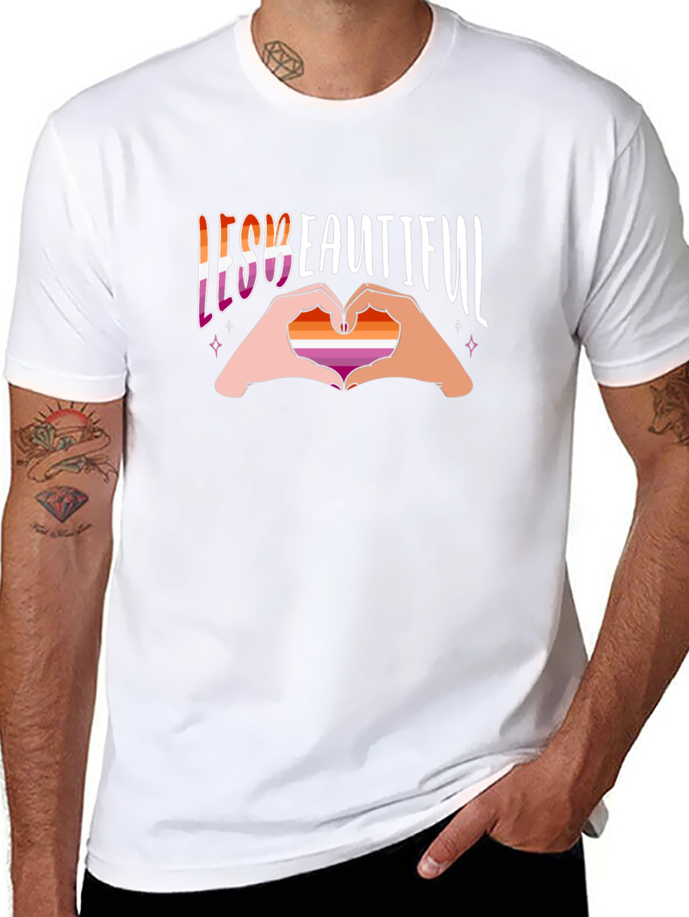 Lesbian Pride T-Shirt - Lesbeautiful Design