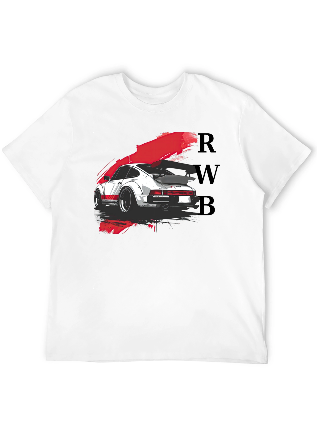 RWB Porsche Graphic Tee - Black Cotton T-Shirt
