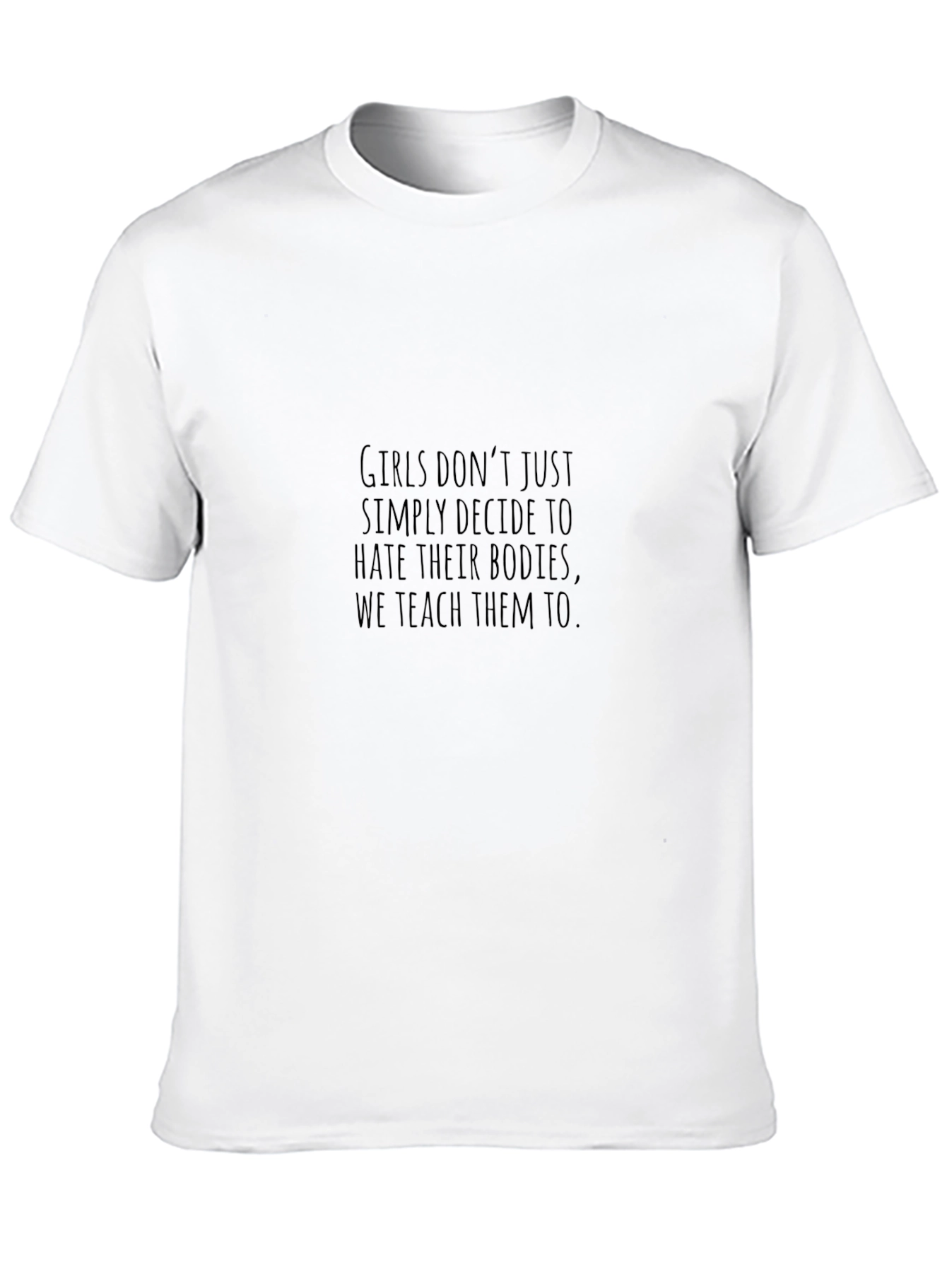Girls Body Positive Black T-Shirt