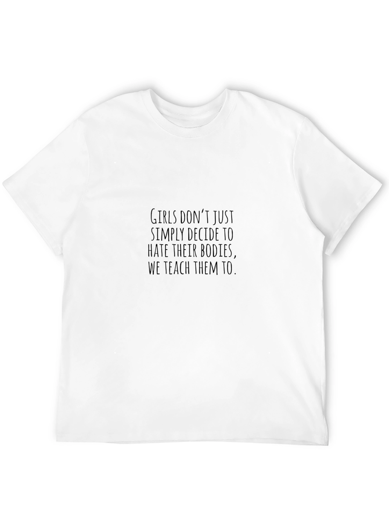 Girls Body Positive Black T-Shirt