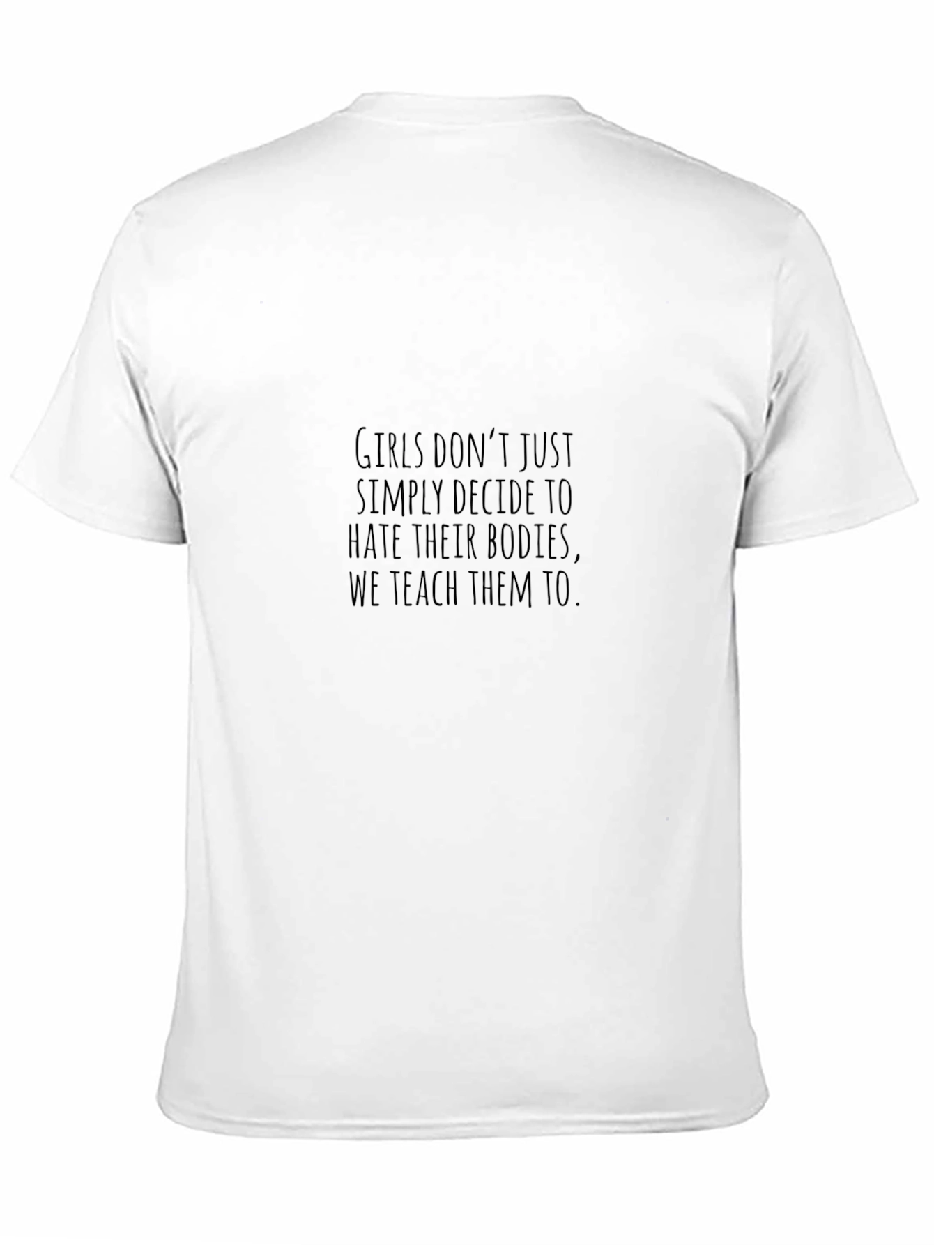 Girls Body Positive Black T-Shirt