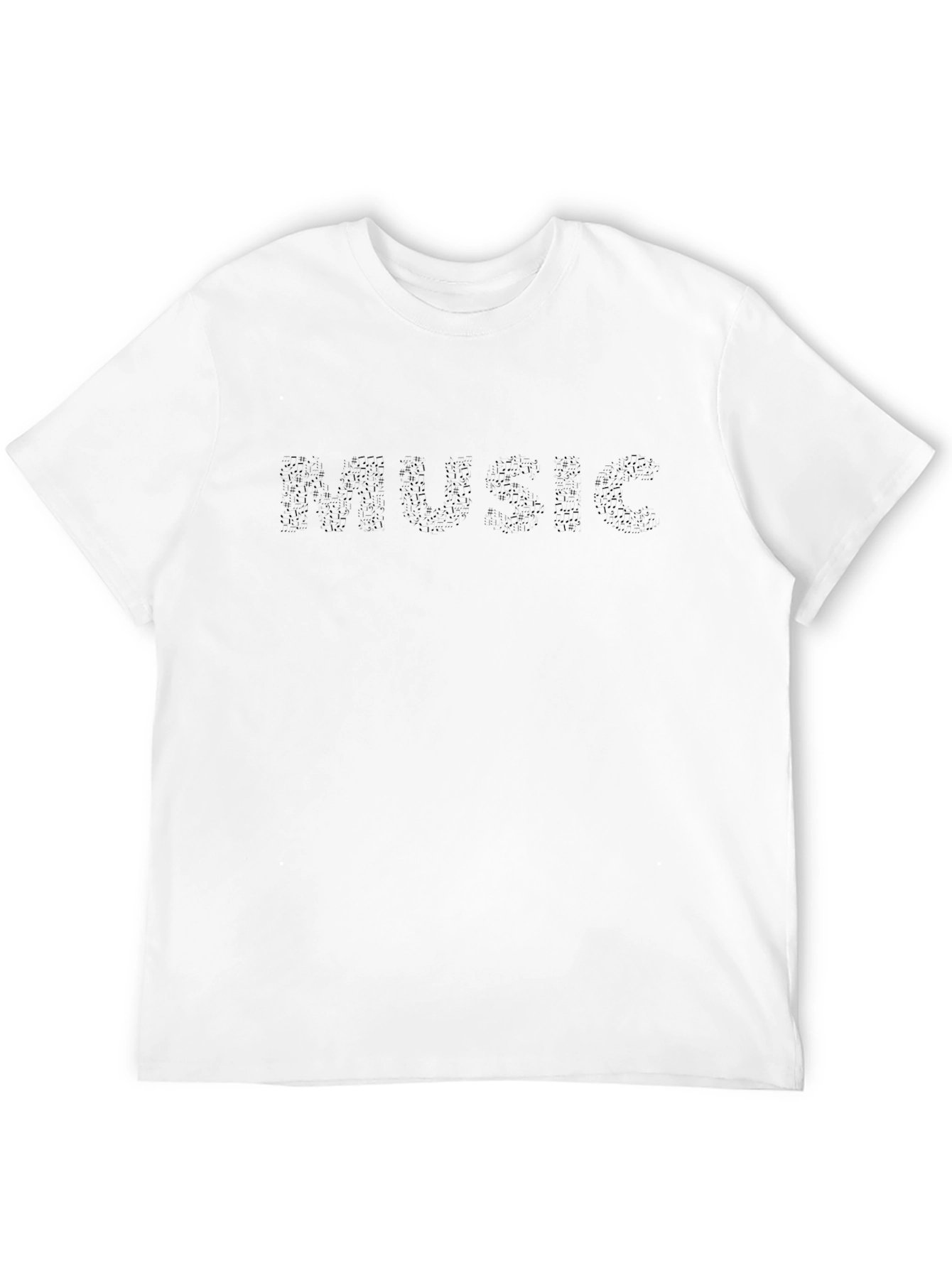 Black Music Tee - Stylish Crew Neck Comfort