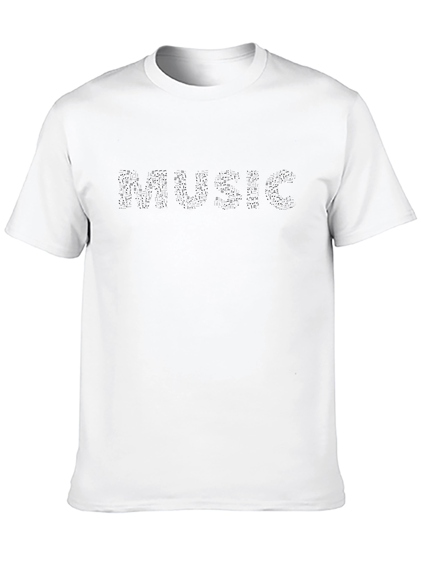 Black Music Tee - Stylish Crew Neck Comfort