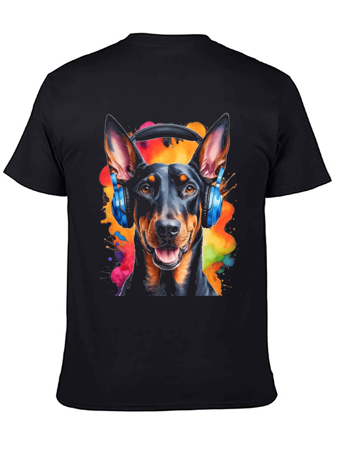 Dog DJ Graphic Tee - Mens Black T-Shirt