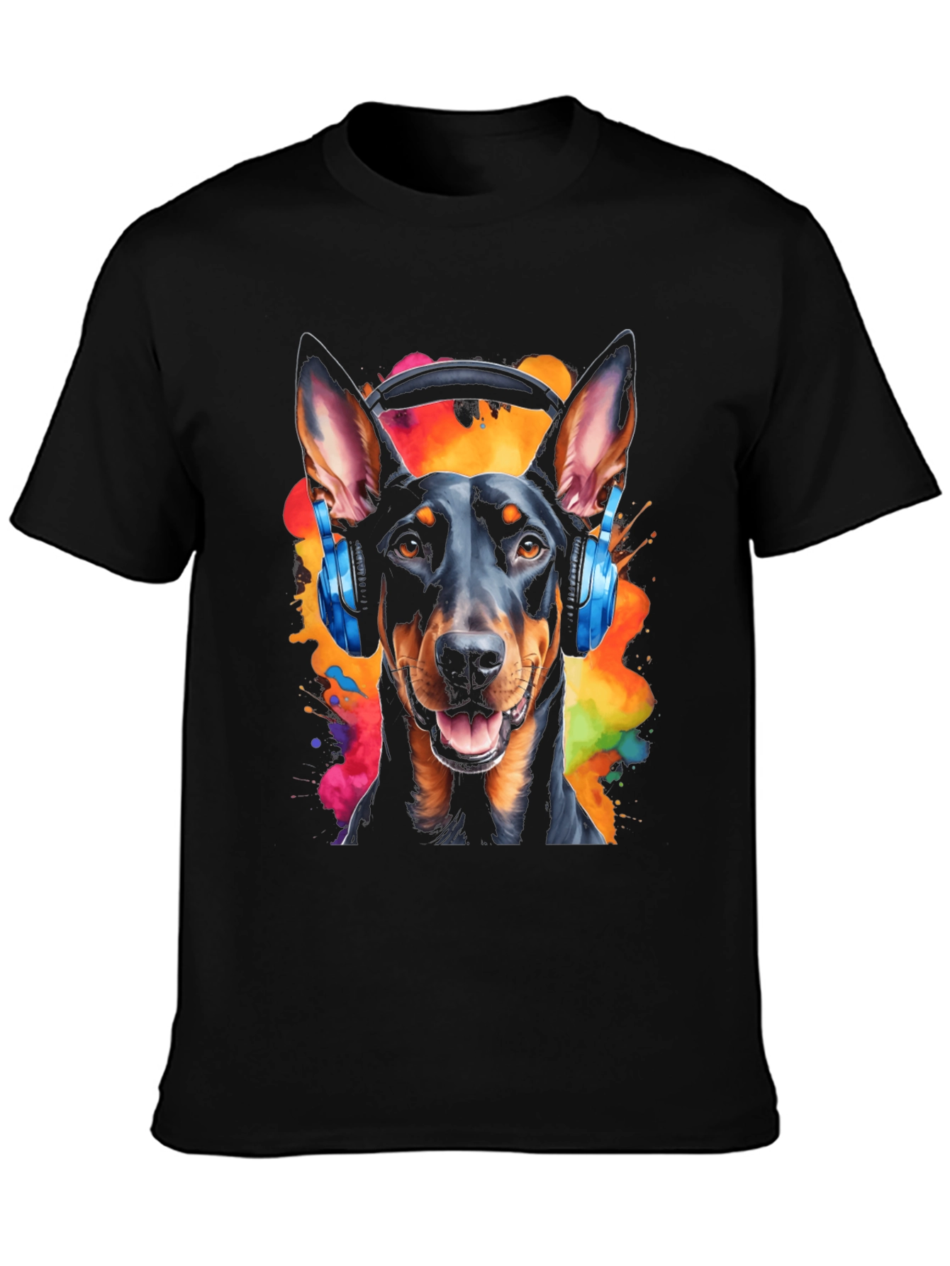 Dog DJ Graphic Tee - Mens Black T-Shirt