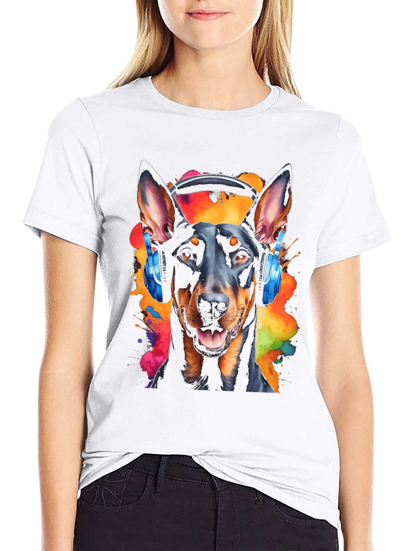 Dog DJ Graphic Tee - Mens Black T-Shirt