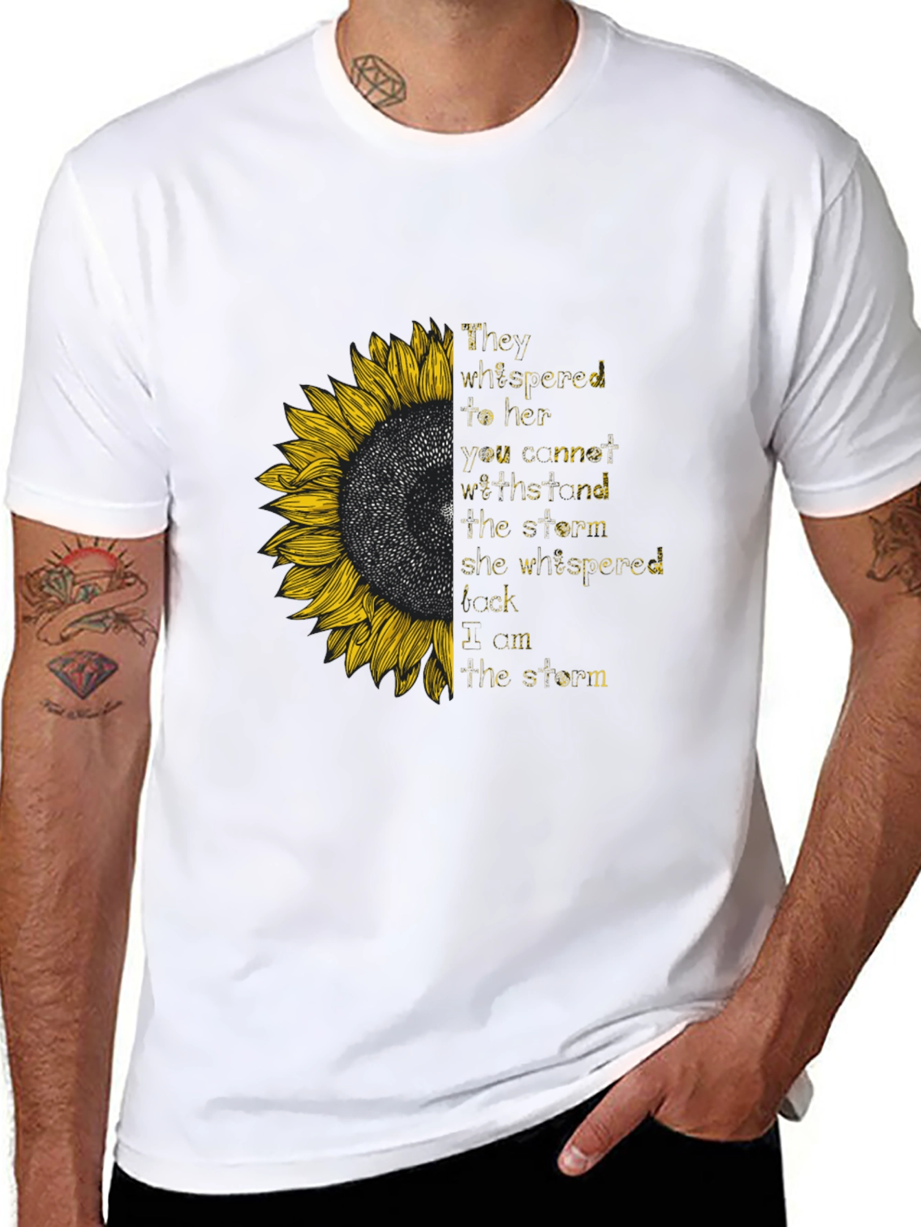 Sunflower Empowerment T-Shirt - I Am The Storm