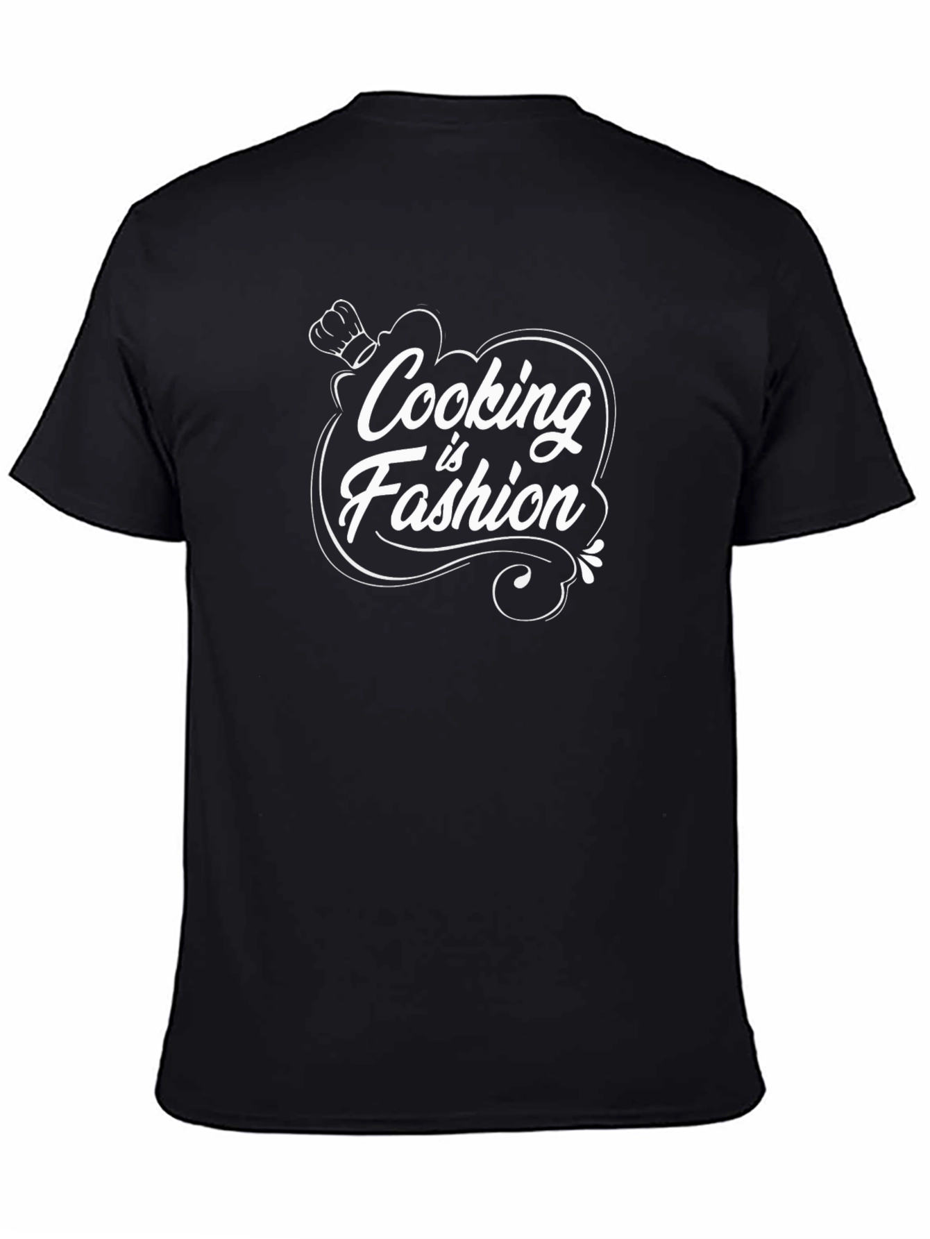 Cooking is Fashion Graphic Black T-Shirt