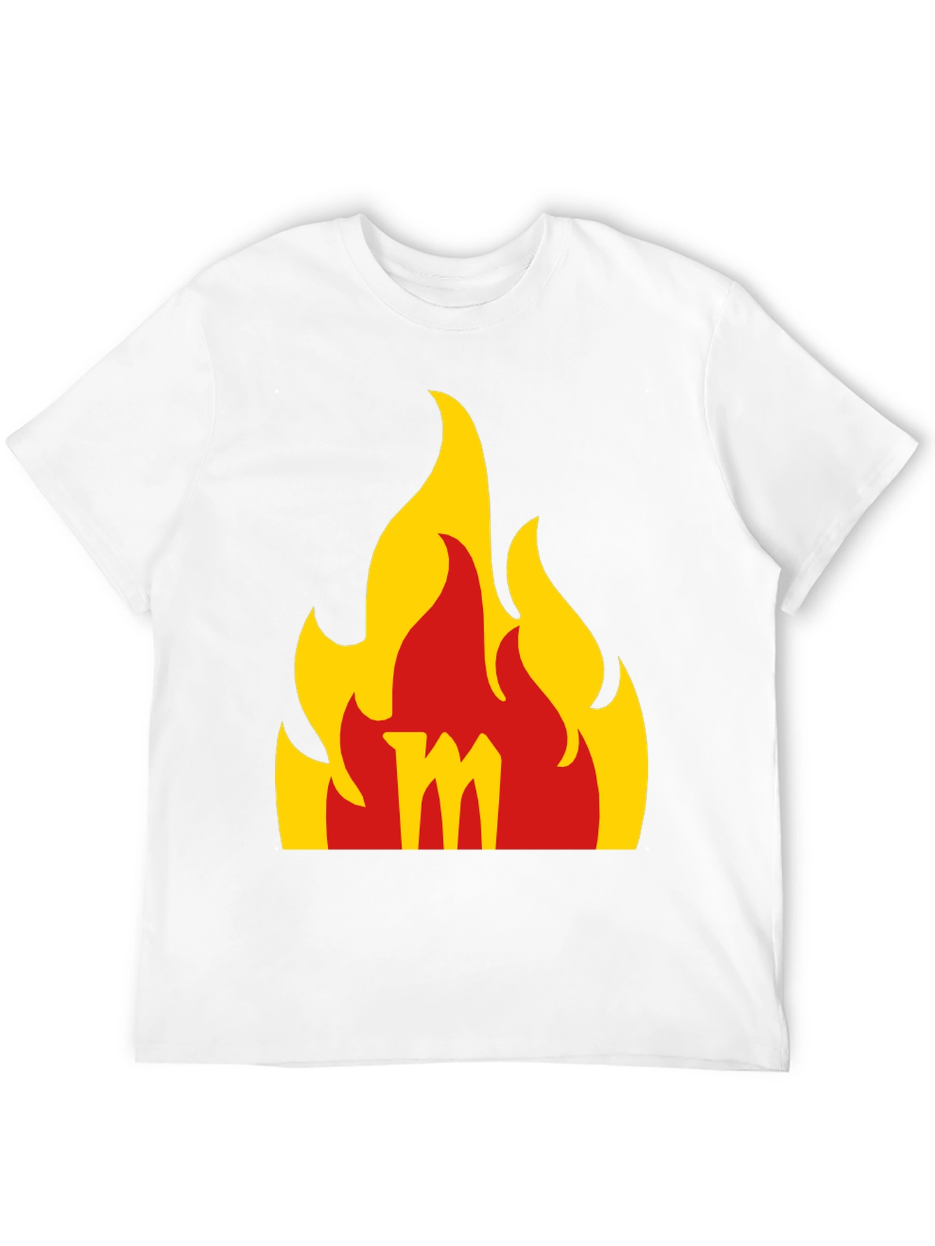 Flame M Graphic Black T-Shirt