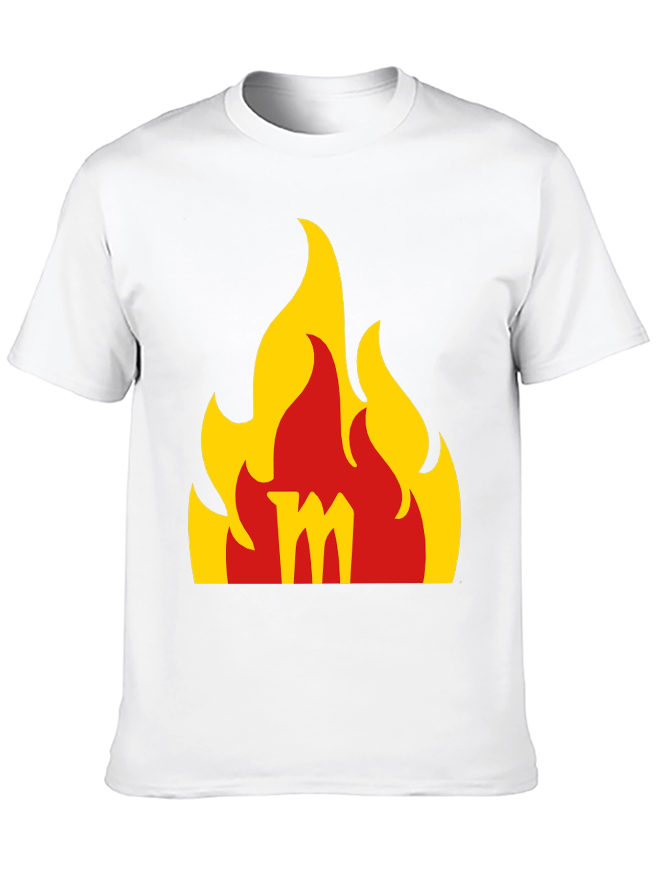 Flame M Graphic Black T-Shirt