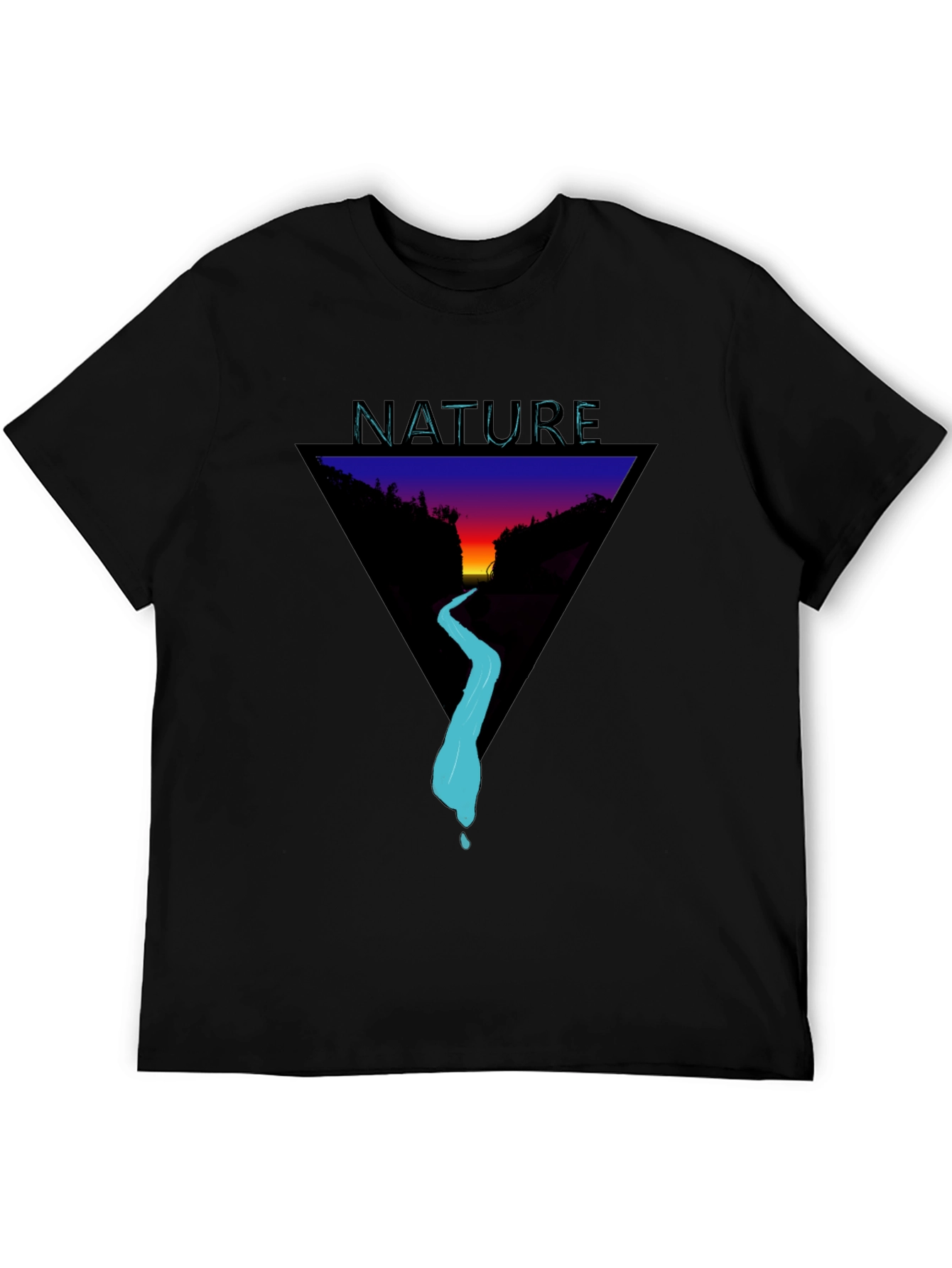 Nature Triangle Graphic T-Shirt - Modern Style