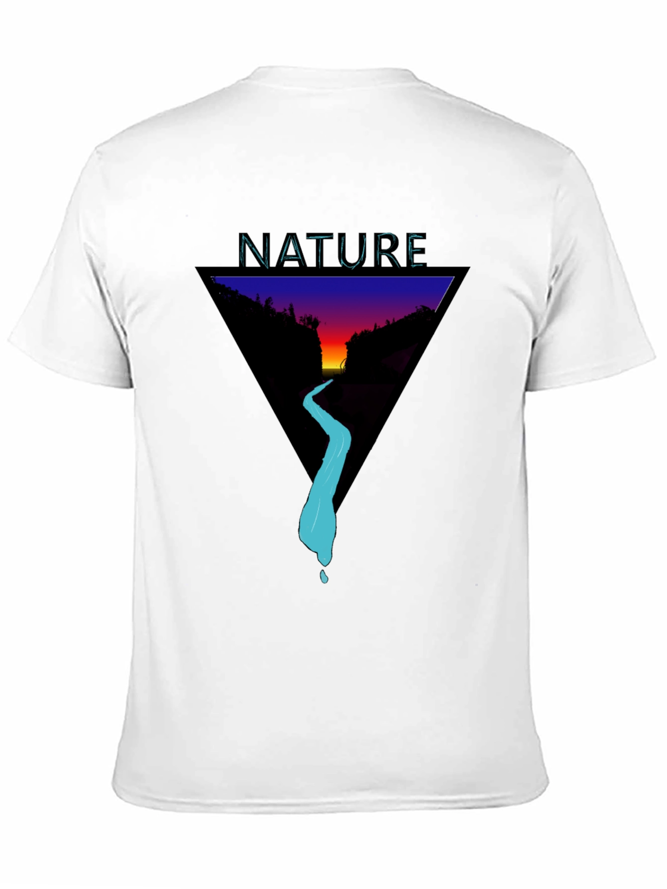 Nature Triangle Graphic T-Shirt - Modern Style