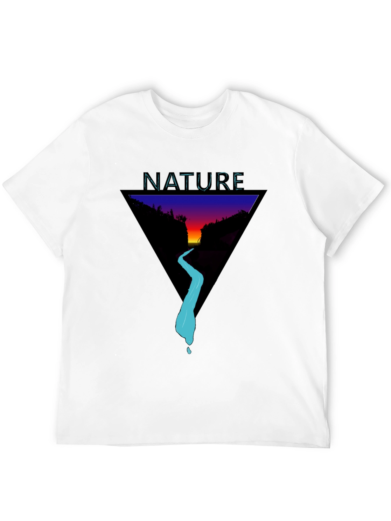 Nature Triangle Graphic T-Shirt - Modern Style