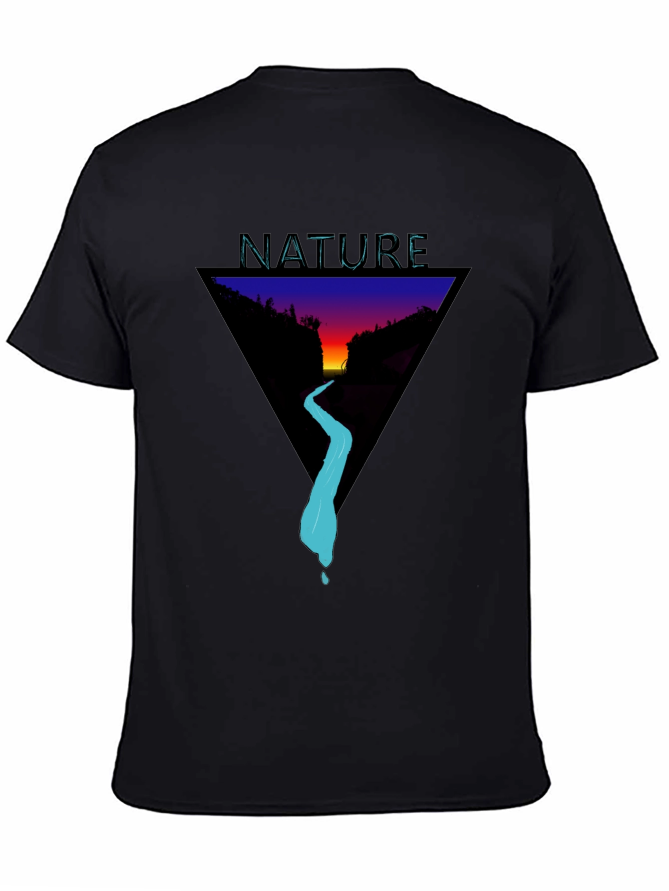 Nature Triangle Graphic T-Shirt - Modern Style