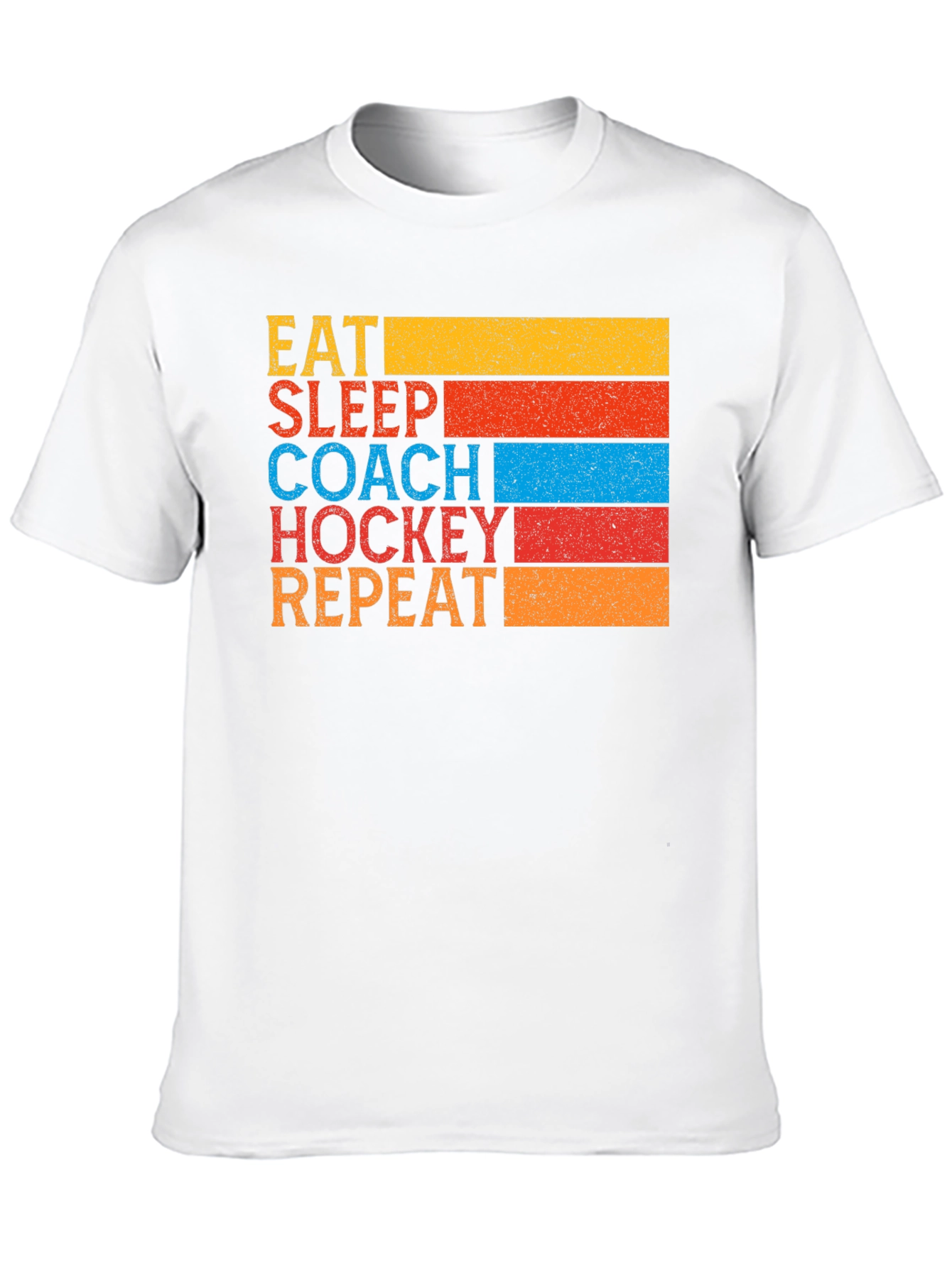 Eat Sleep Coach Hockey Repeat Graphic Tee