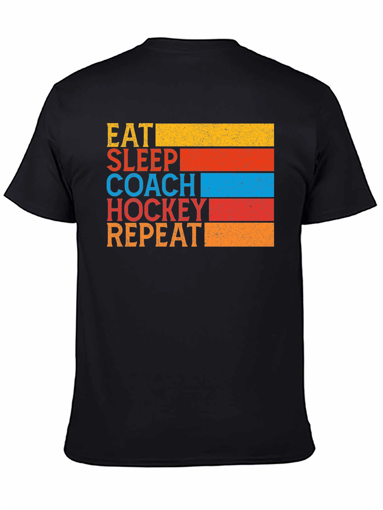 Eat Sleep Coach Hockey Repeat Graphic Tee