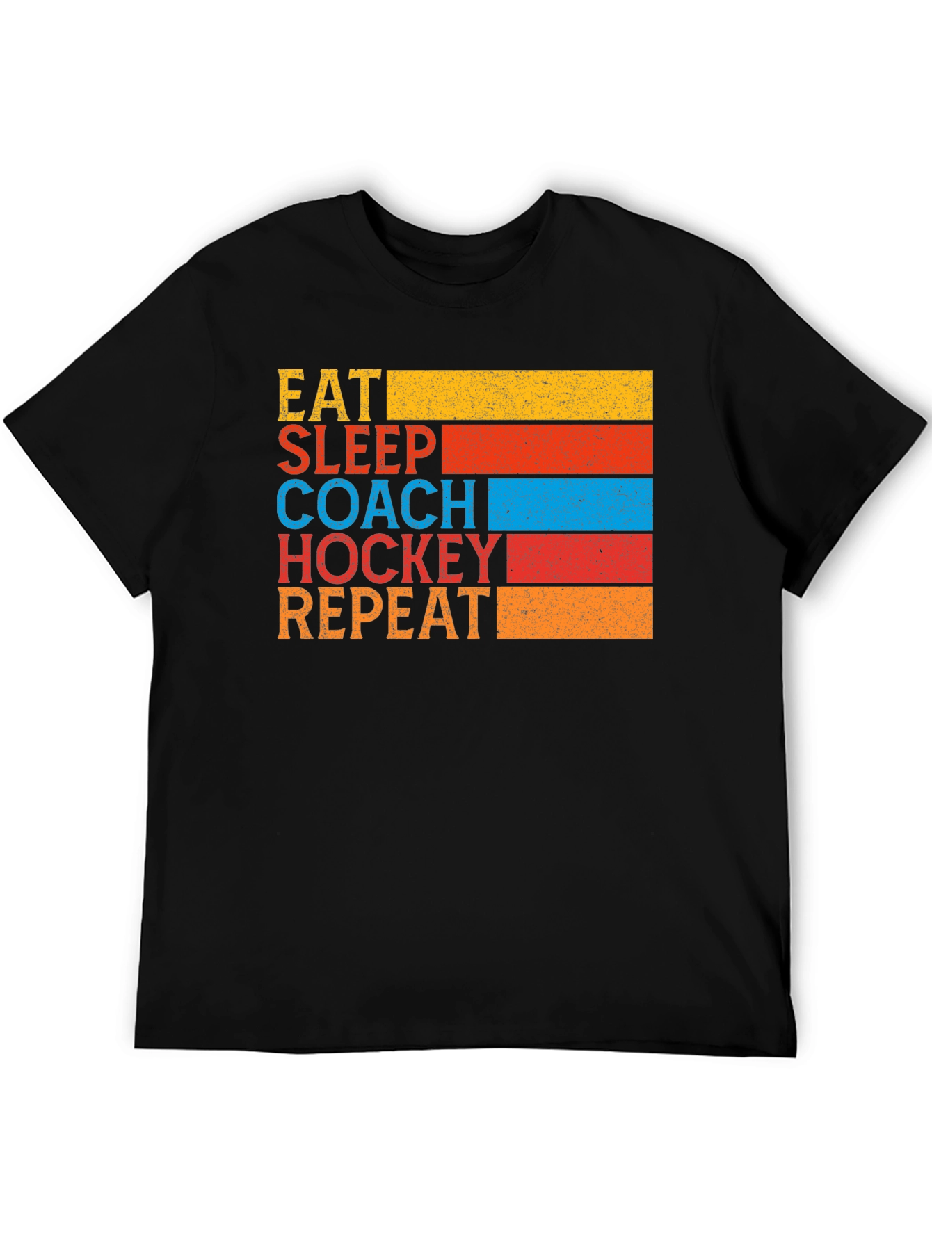 Eat Sleep Coach Hockey Repeat Graphic Tee
