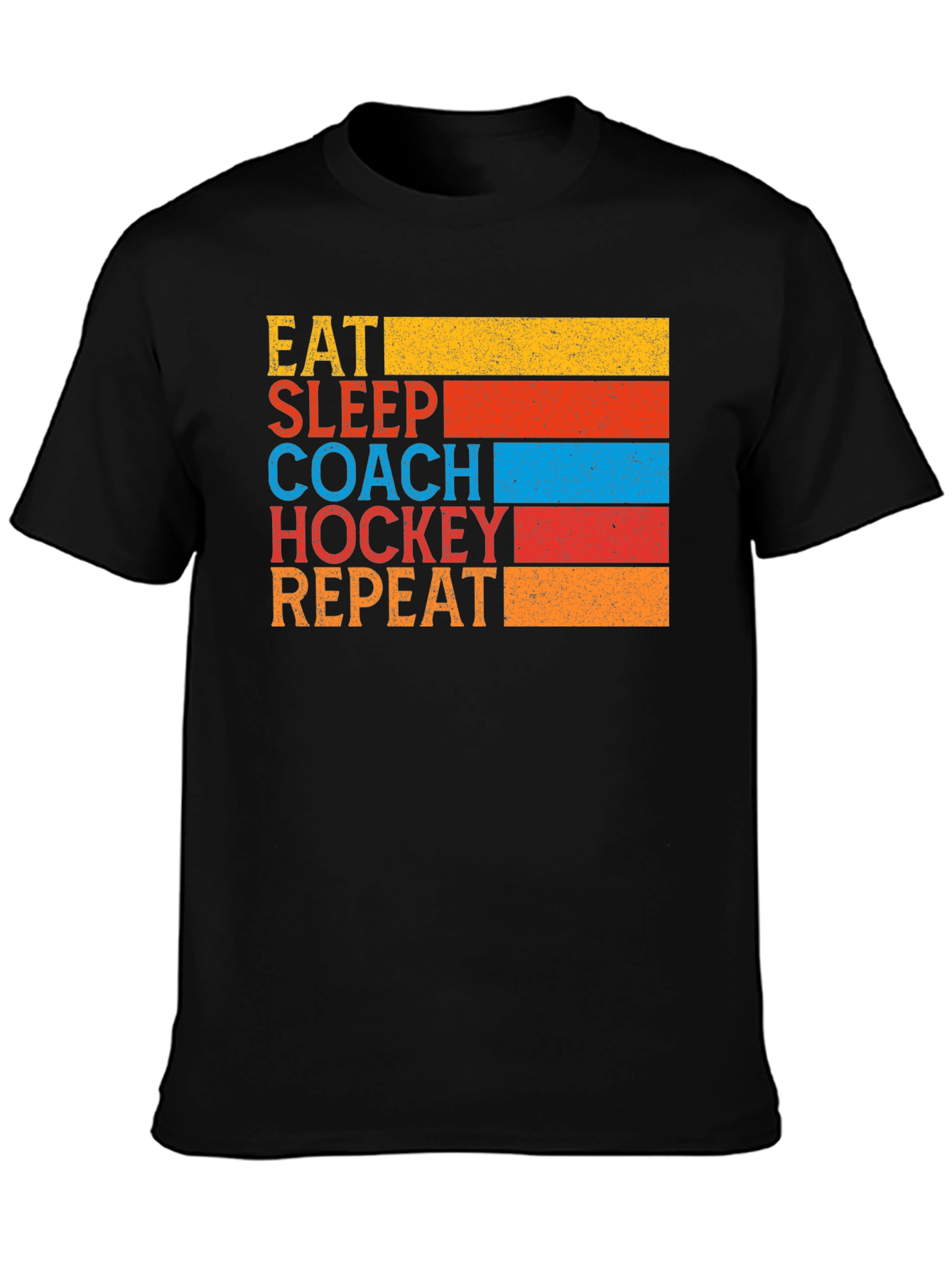 Eat Sleep Coach Hockey Repeat Graphic Tee