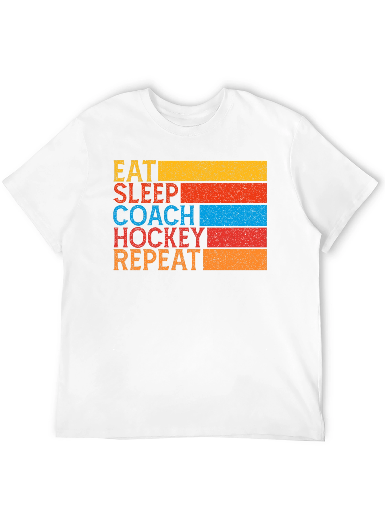 Eat Sleep Coach Hockey Repeat Graphic Tee