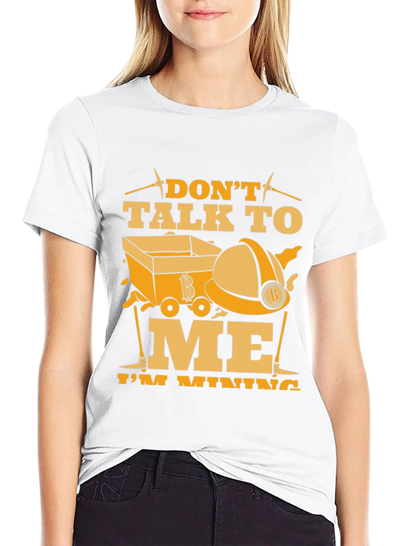 Dont Talk to Me Im Mining Black T-Shirt