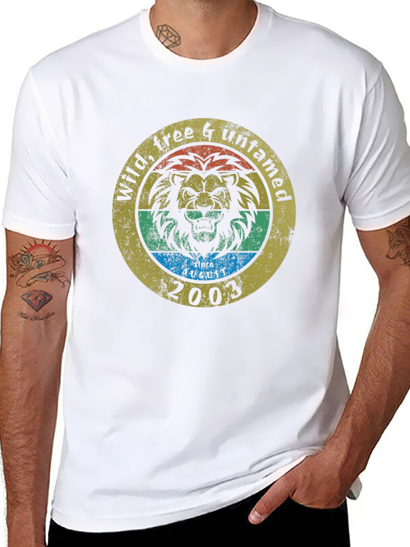 Wild Free & Untamed Lion Graphic T-Shirt