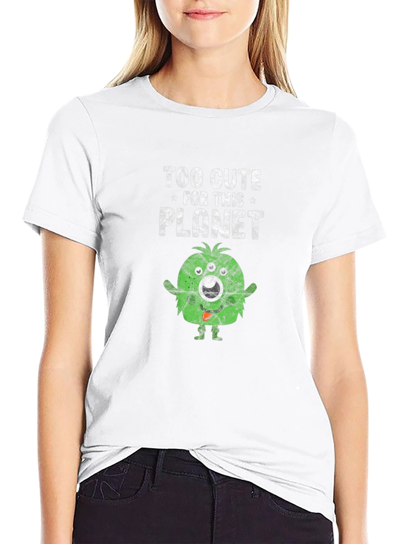 Too Cute Alien Graphic T-Shirt