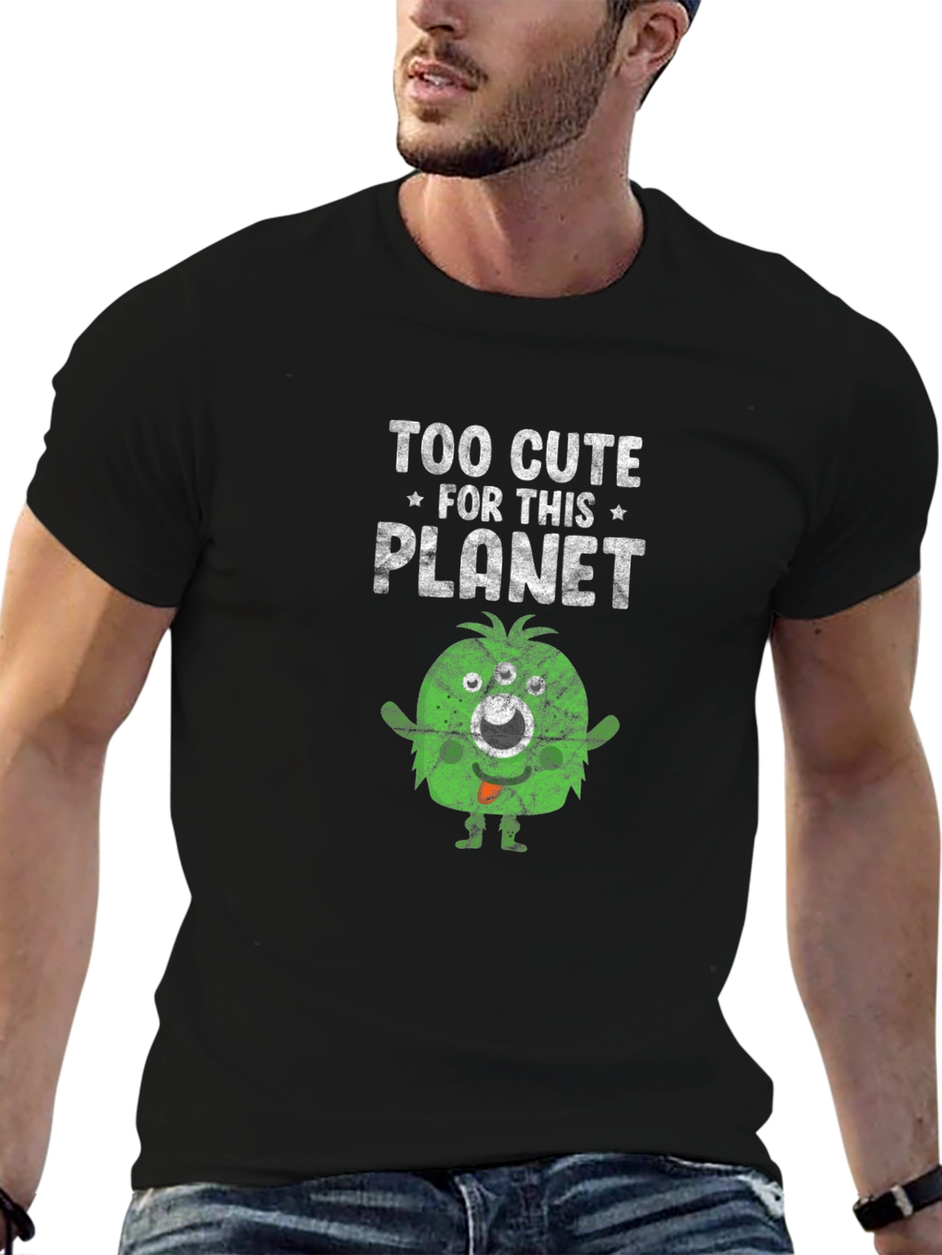 Too Cute Alien Graphic T-Shirt