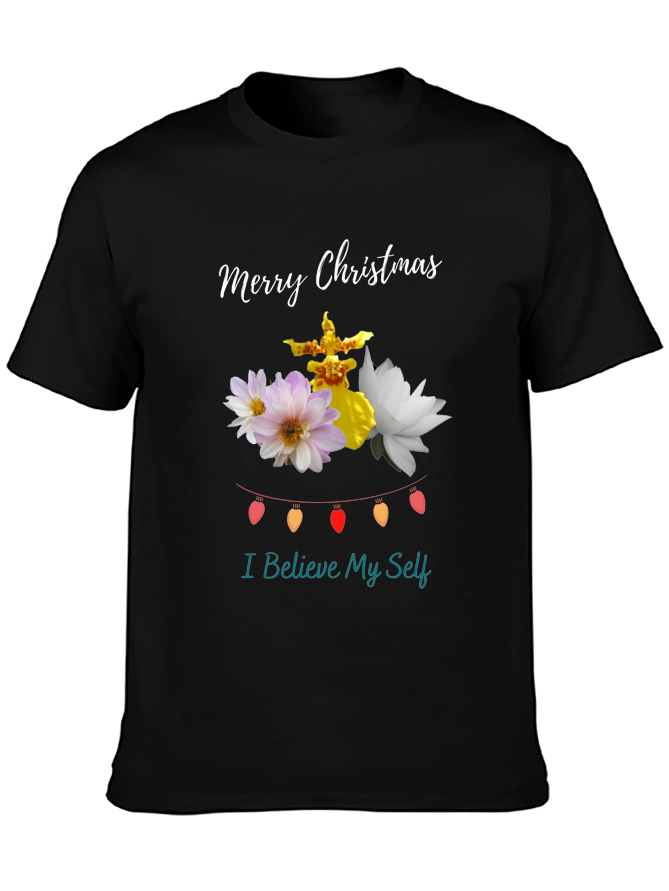 Festive Christmas Floral T-Shirt