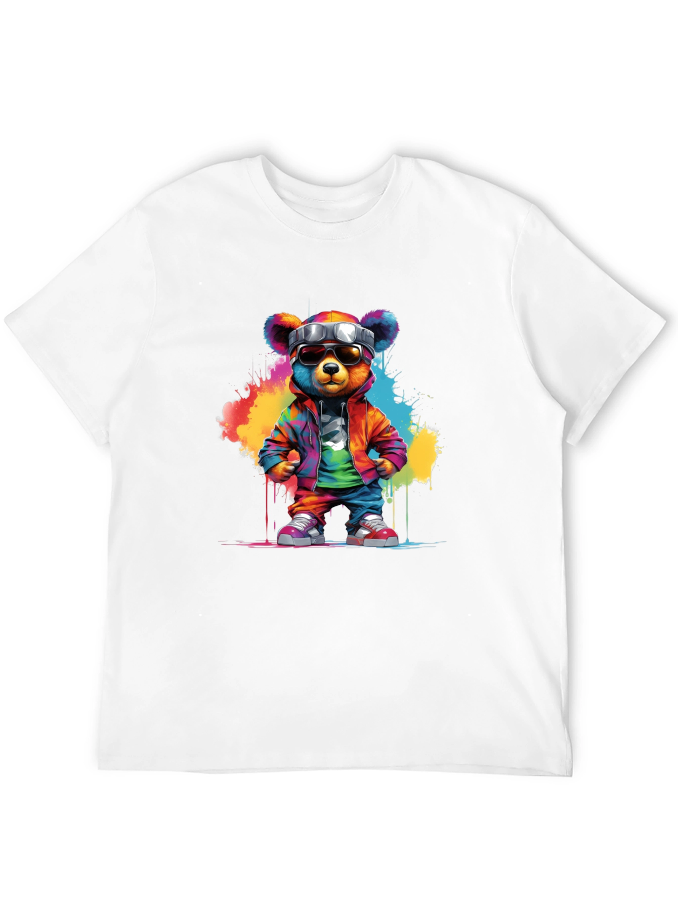 Cool Rainbow Bear Graphic Tee