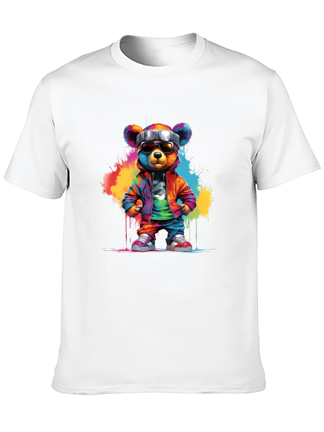 Cool Rainbow Bear Graphic Tee