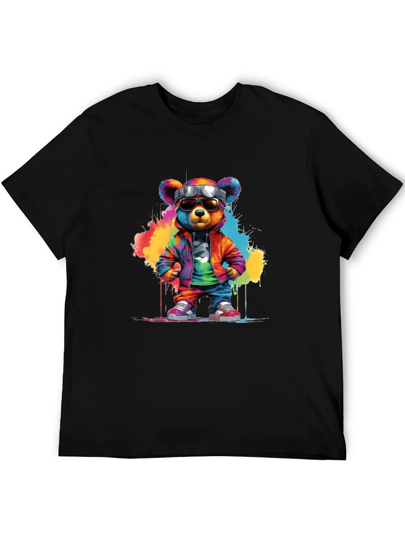 Cool Rainbow Bear Graphic Tee