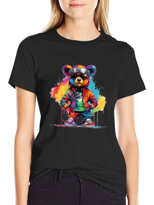 Cool Rainbow Bear Graphic Tee
