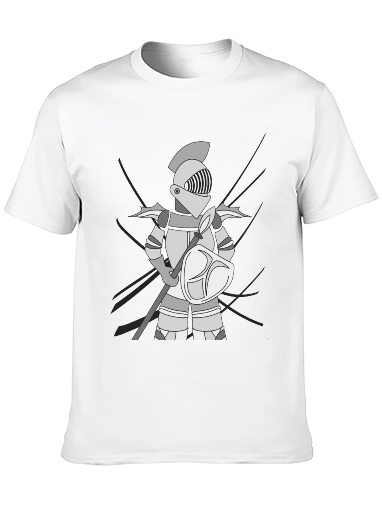 Knight Graphic Tee - Medieval Warrior Design