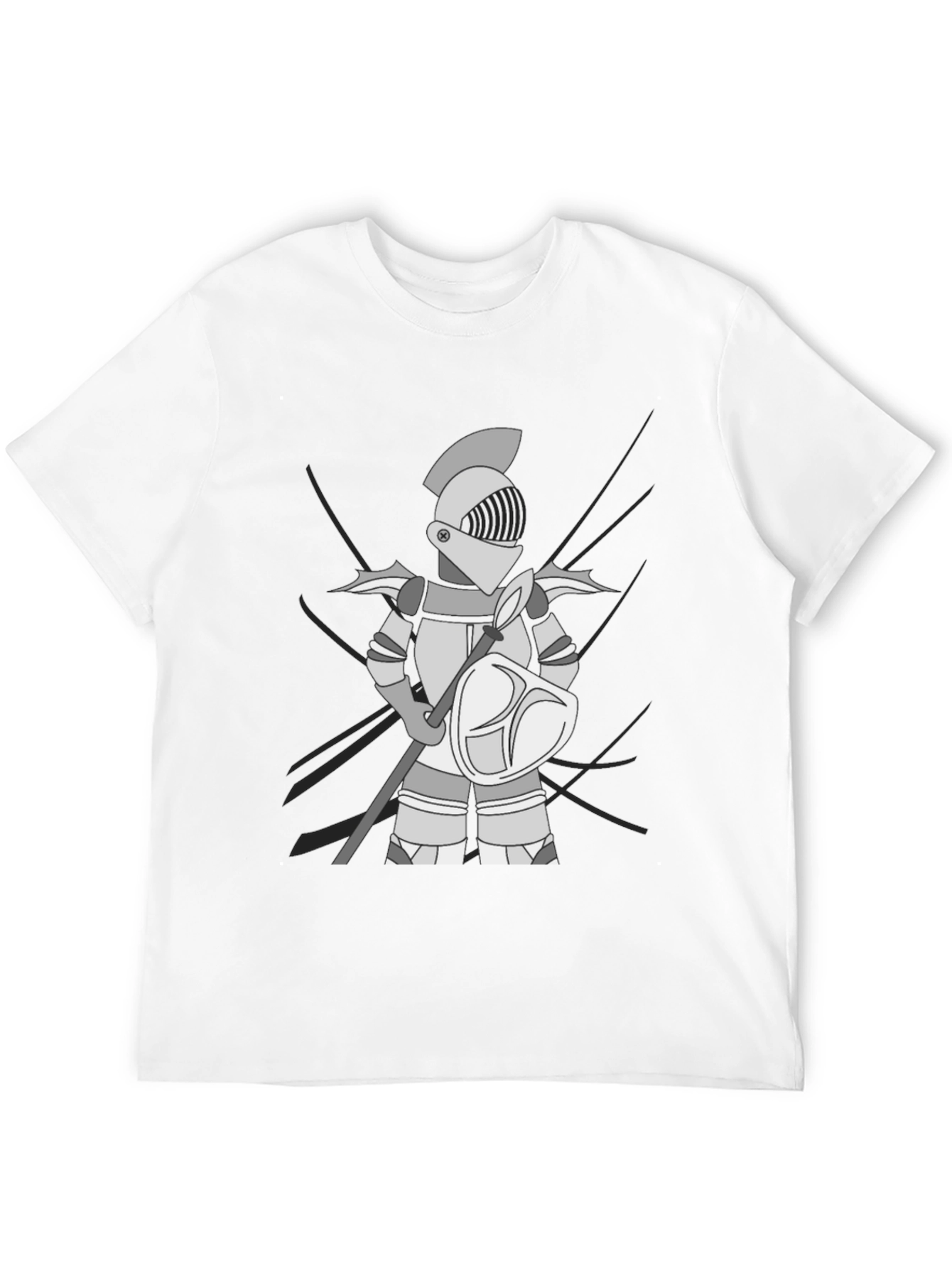 Knight Graphic Tee - Medieval Warrior Design