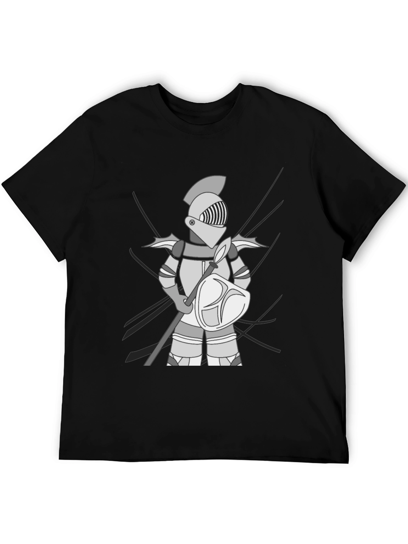 Knight Graphic Tee - Medieval Warrior Design