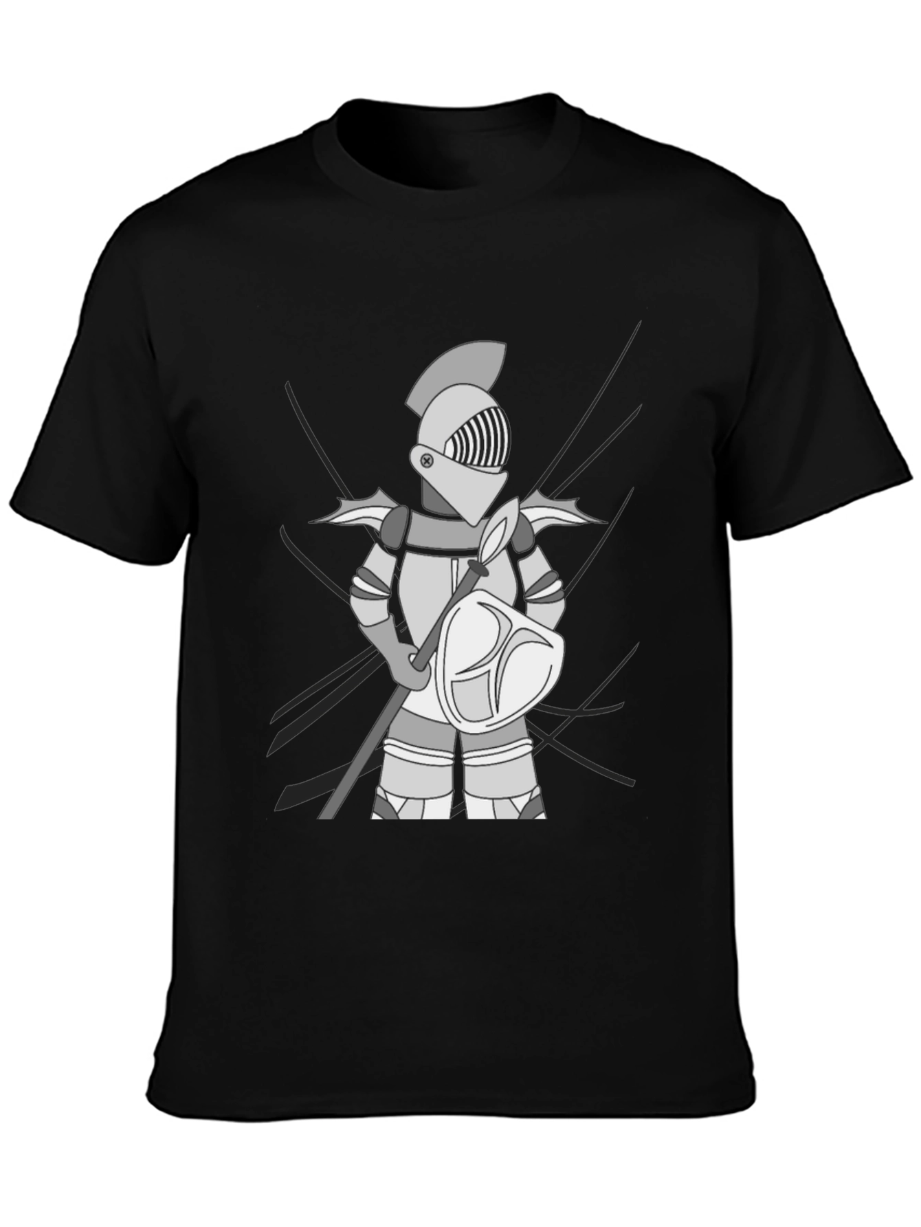 Knight Graphic Tee - Medieval Warrior Design