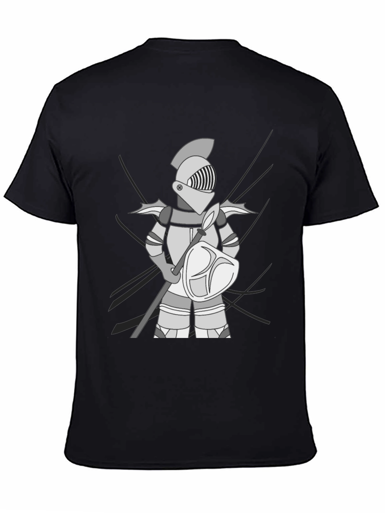 Knight Graphic Tee - Medieval Warrior Design