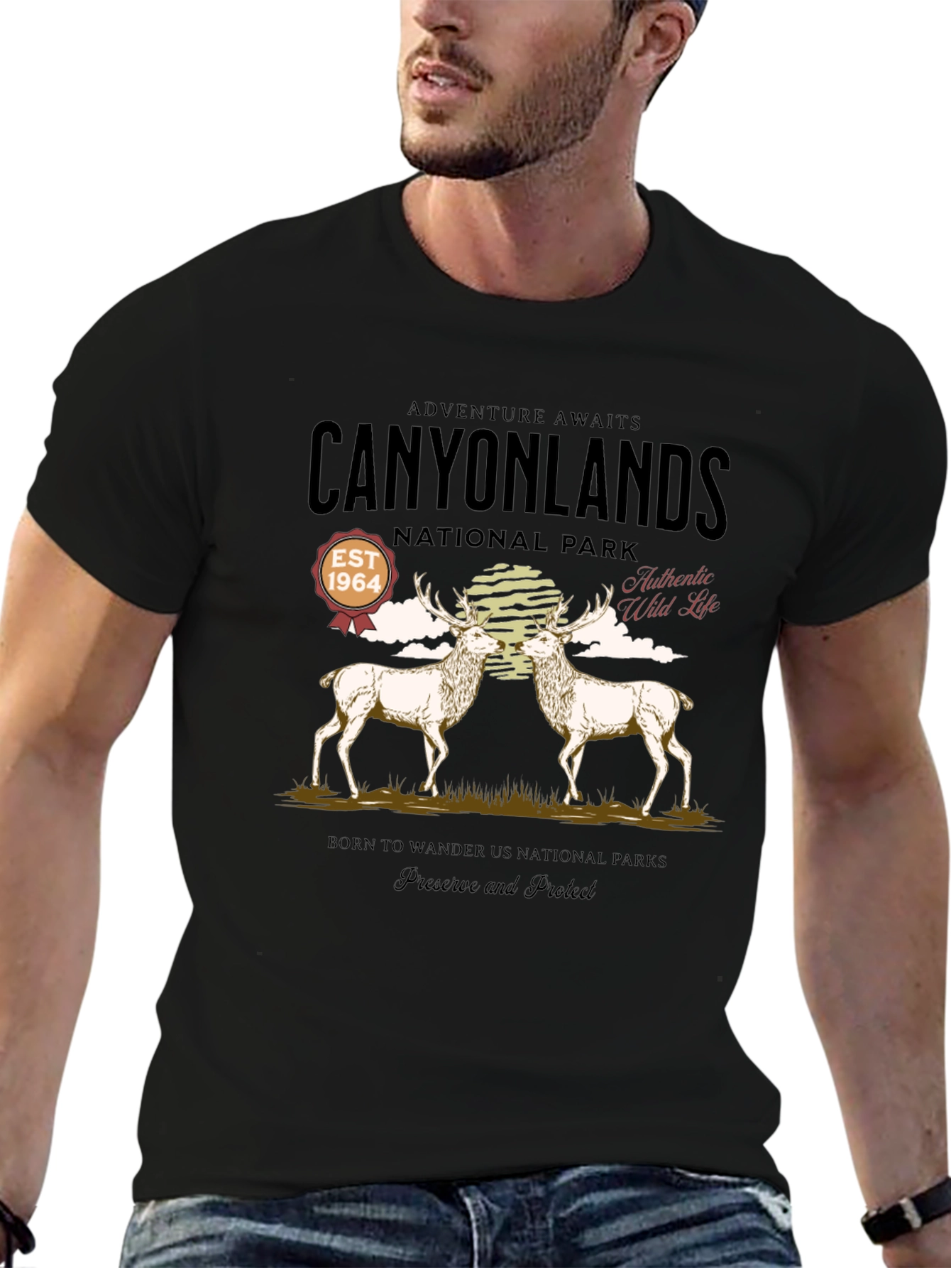 Canyonlands National Park Deer Graphic T-Shirt
