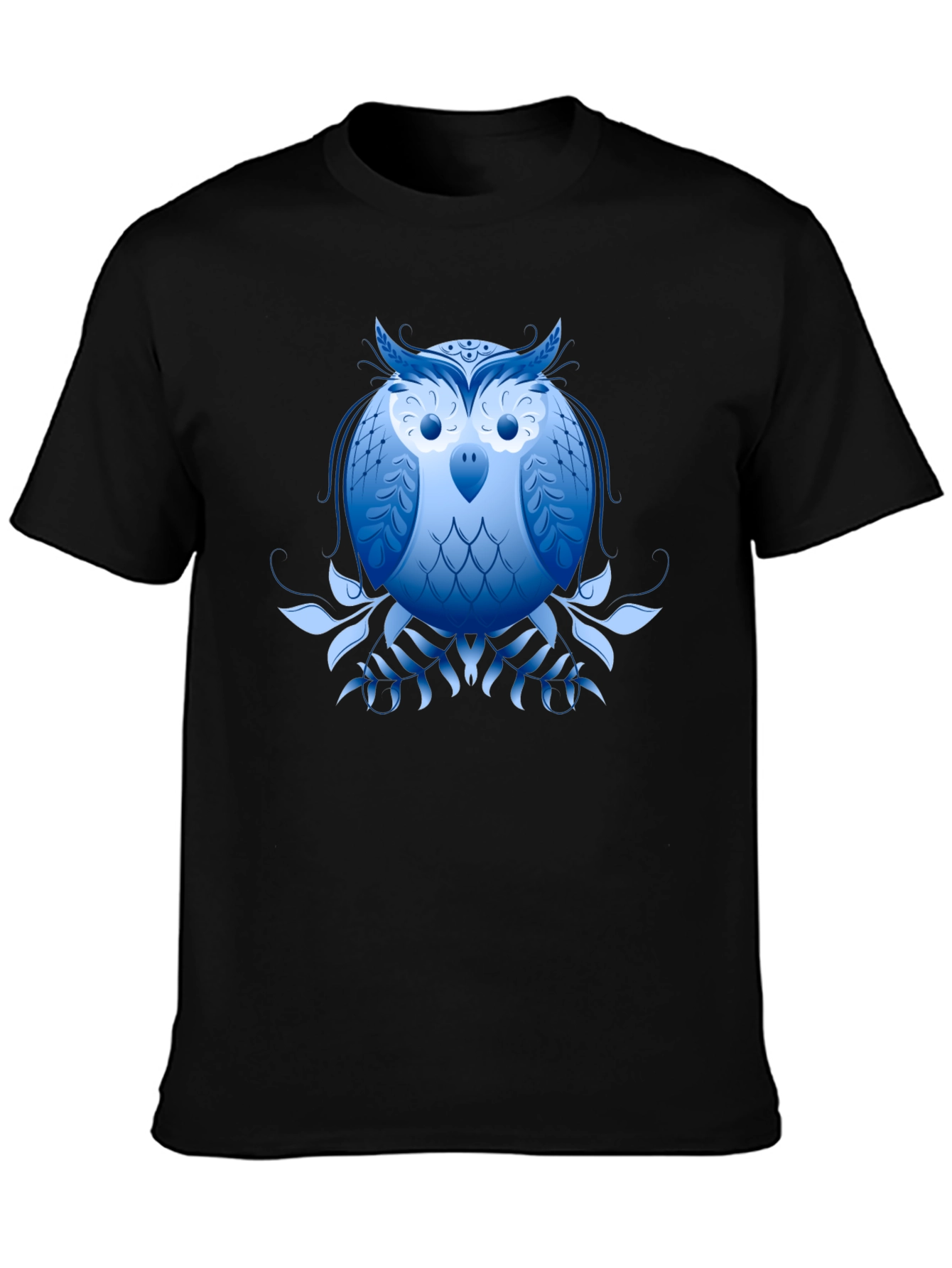 Blue Owl Graphic Black T-Shirt
