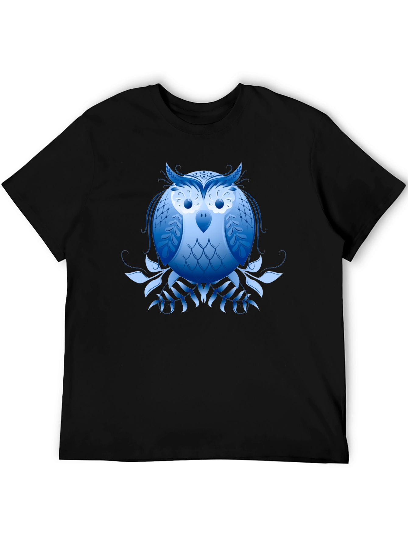 Blue Owl Graphic Black T-Shirt