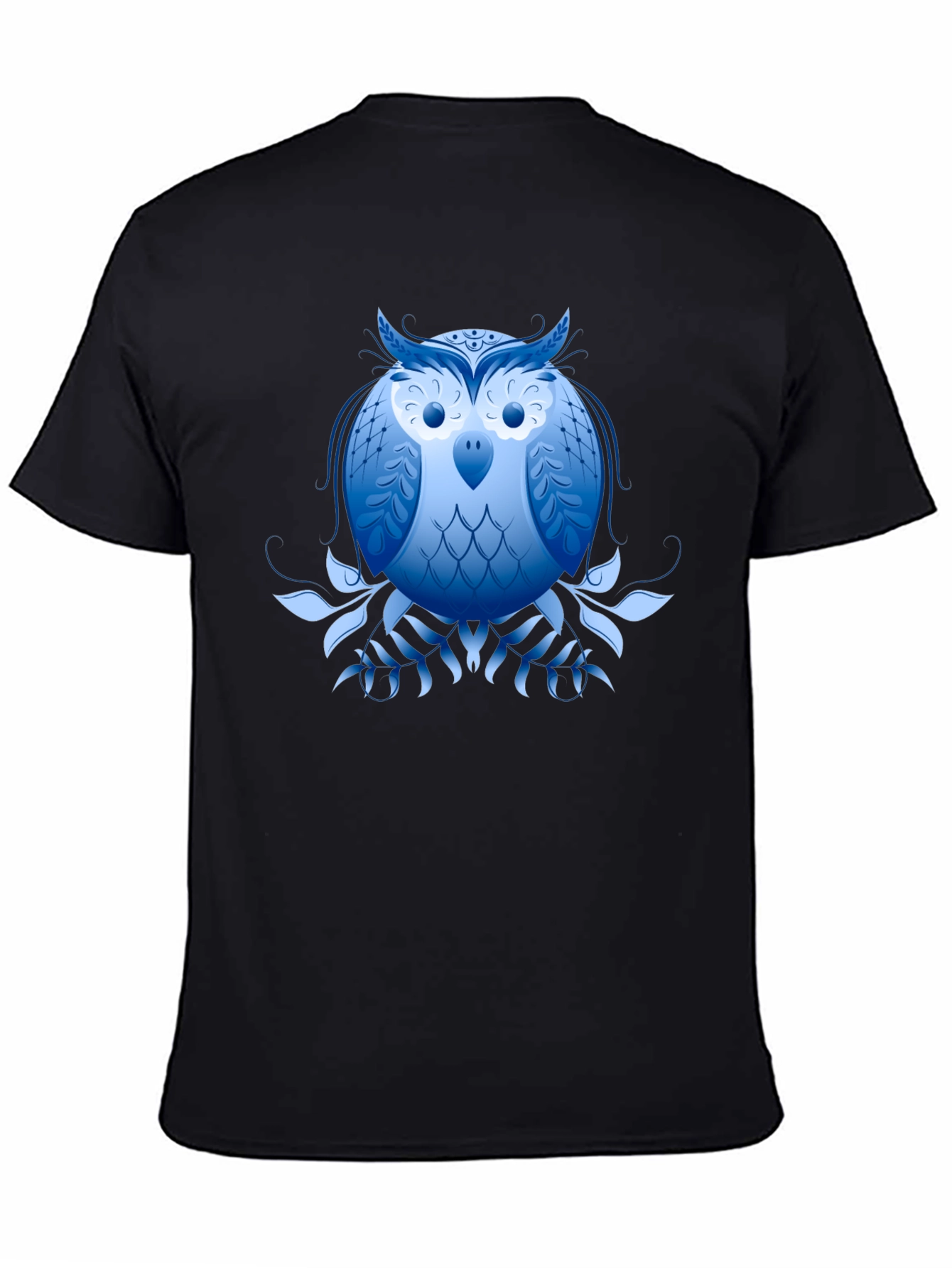 Blue Owl Graphic Black T-Shirt