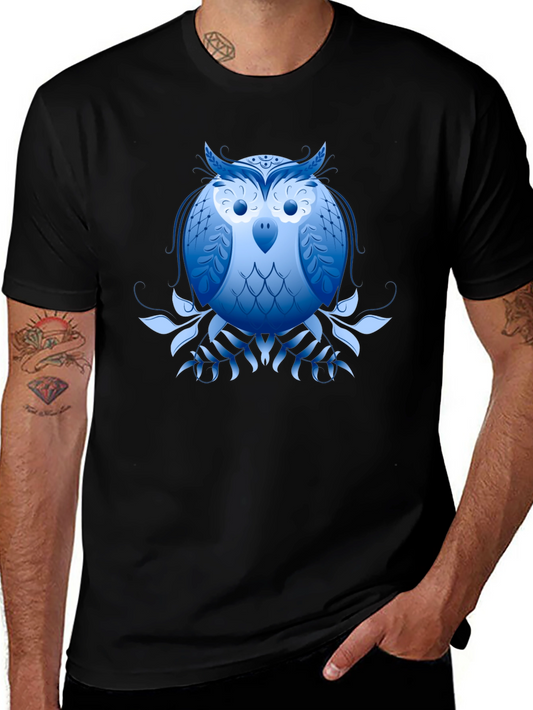 Blue Owl Graphic Black T-Shirt