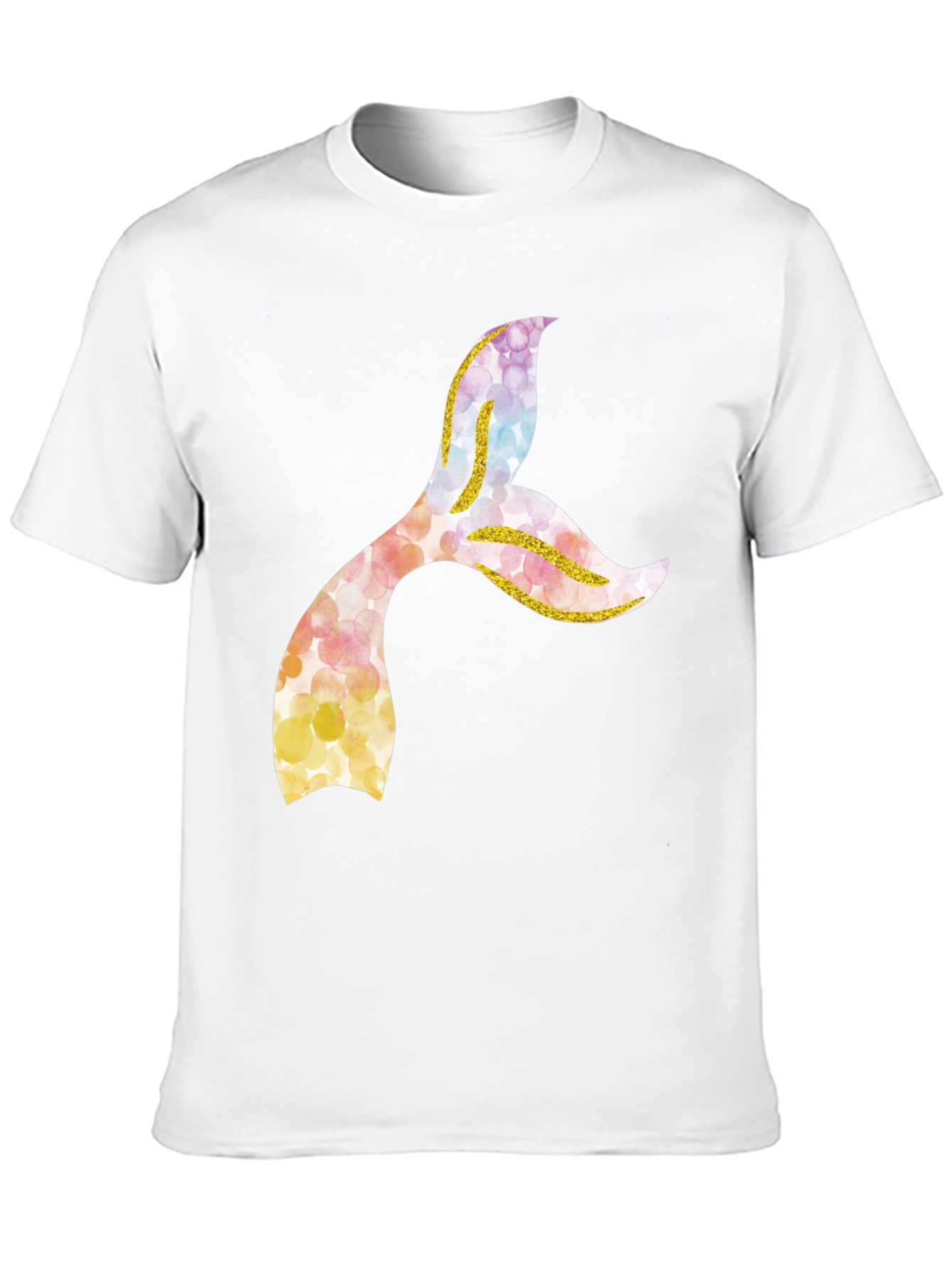 Mermaid Tail Graphic Tee - Black