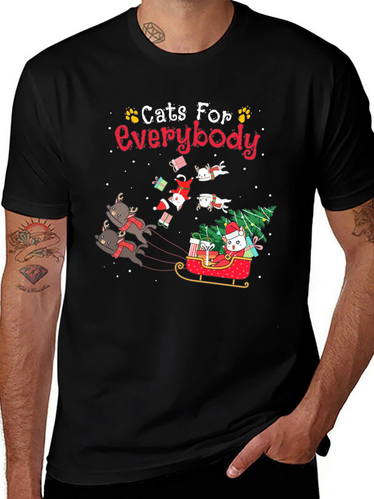 Cats For Everybody Christmas Graphic Tee