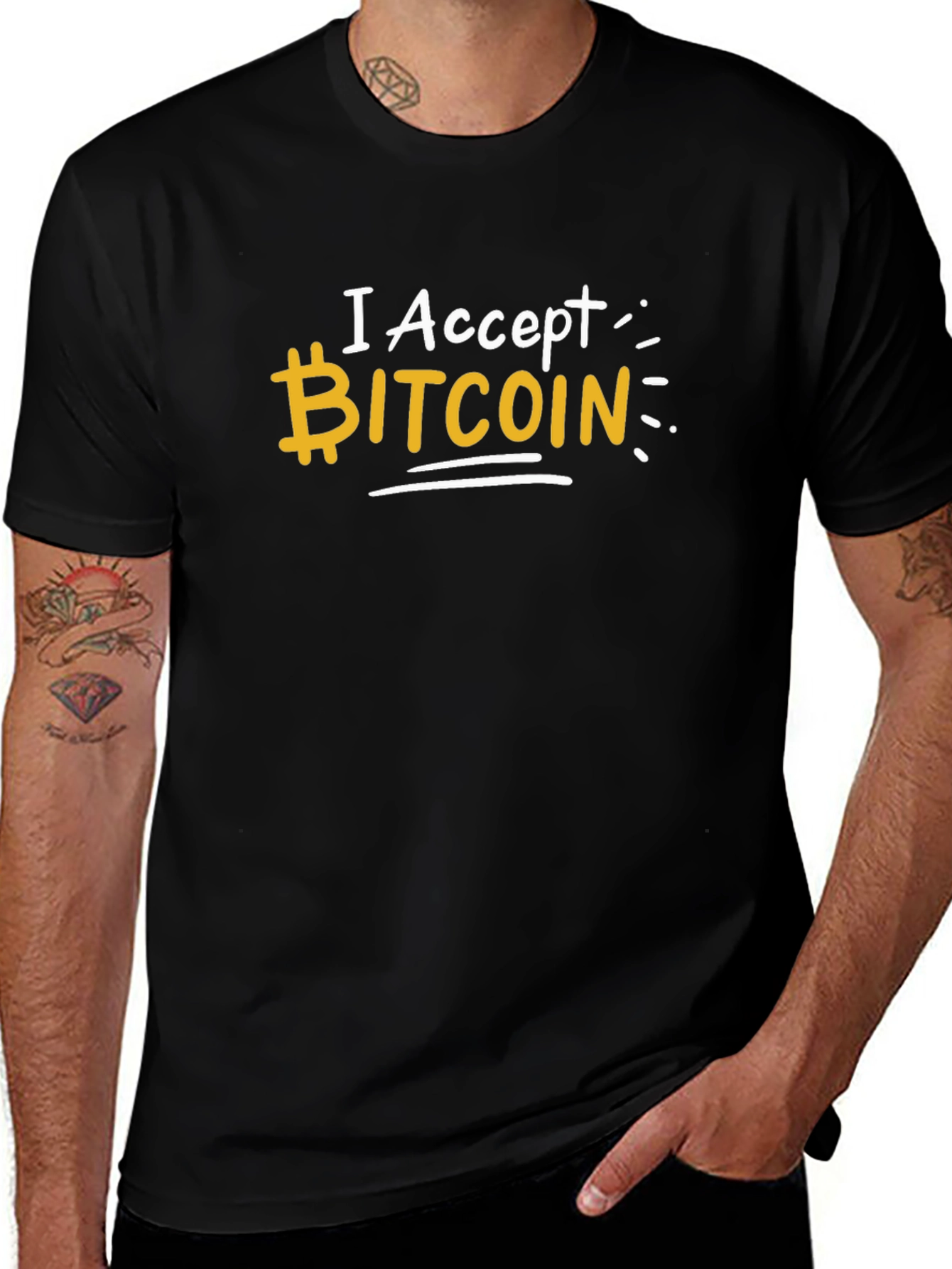 I Accept Bitcoin T-Shirt - Crypto Currency Tee