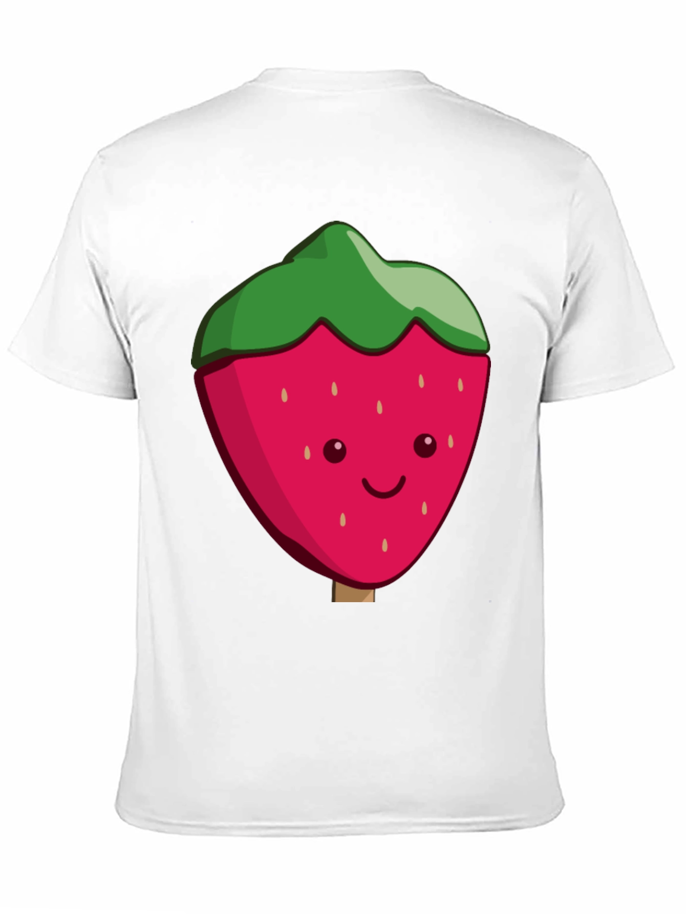 Cute Strawberry Graphic Black T-Shirt
